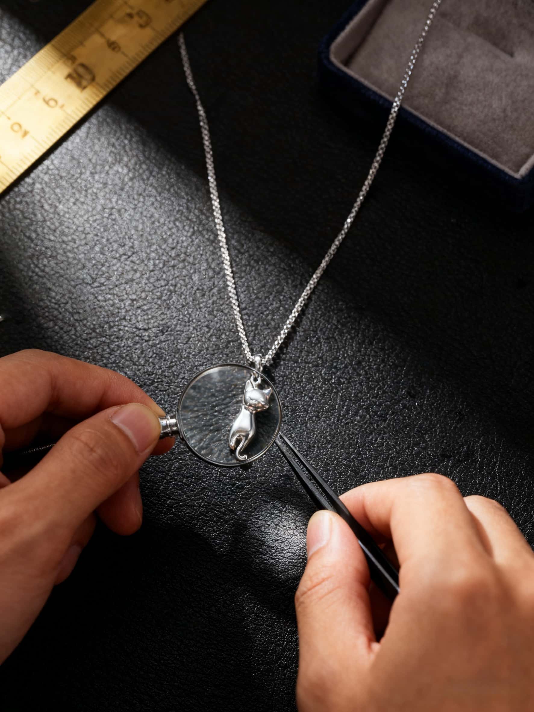 Minimalist Cat Necklace S925 Sterling Silver