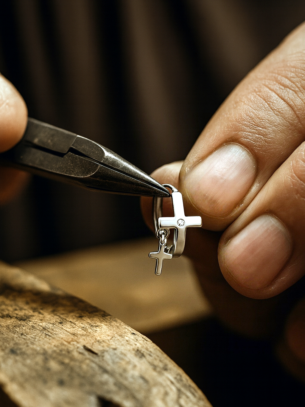 Sophisticated Cross Hoop S925 Sterling Silver