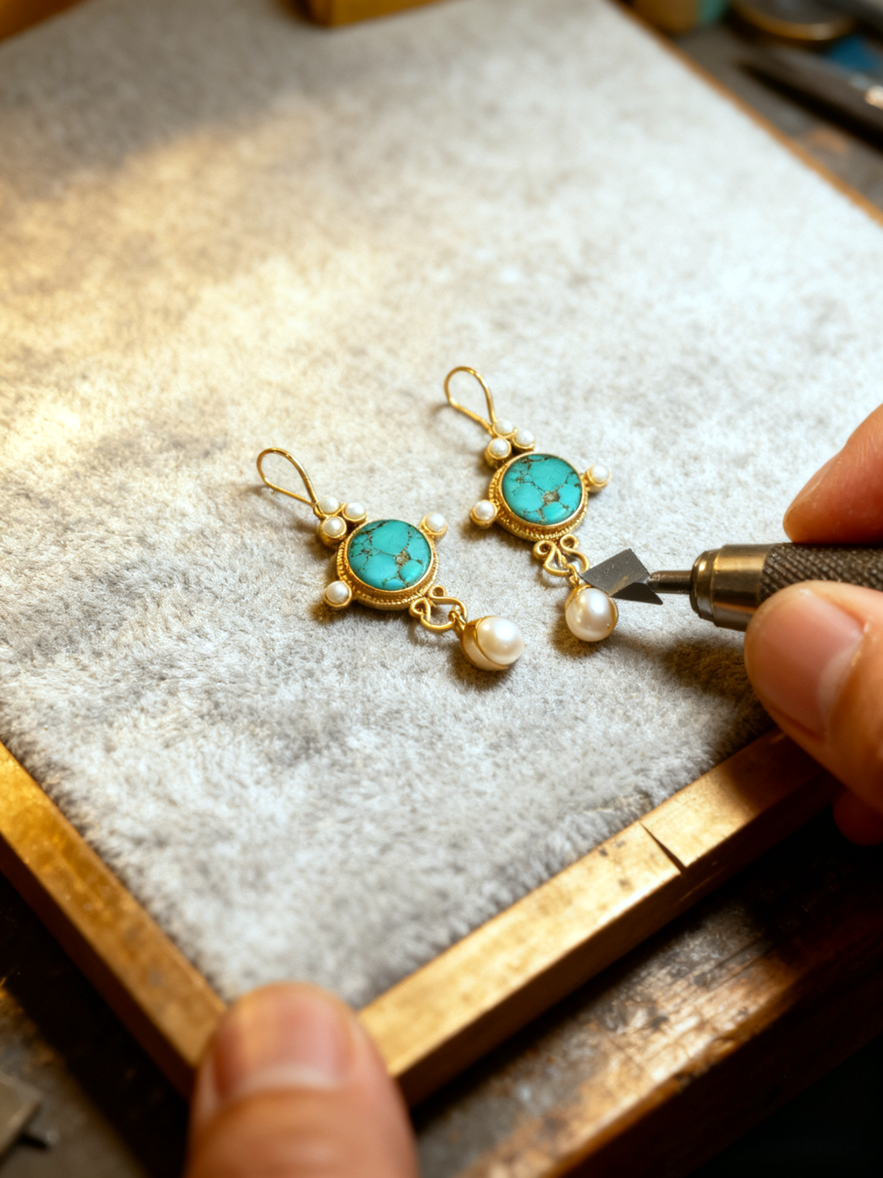 Vintage-Inspired Bohemian Turquoise  Earrings