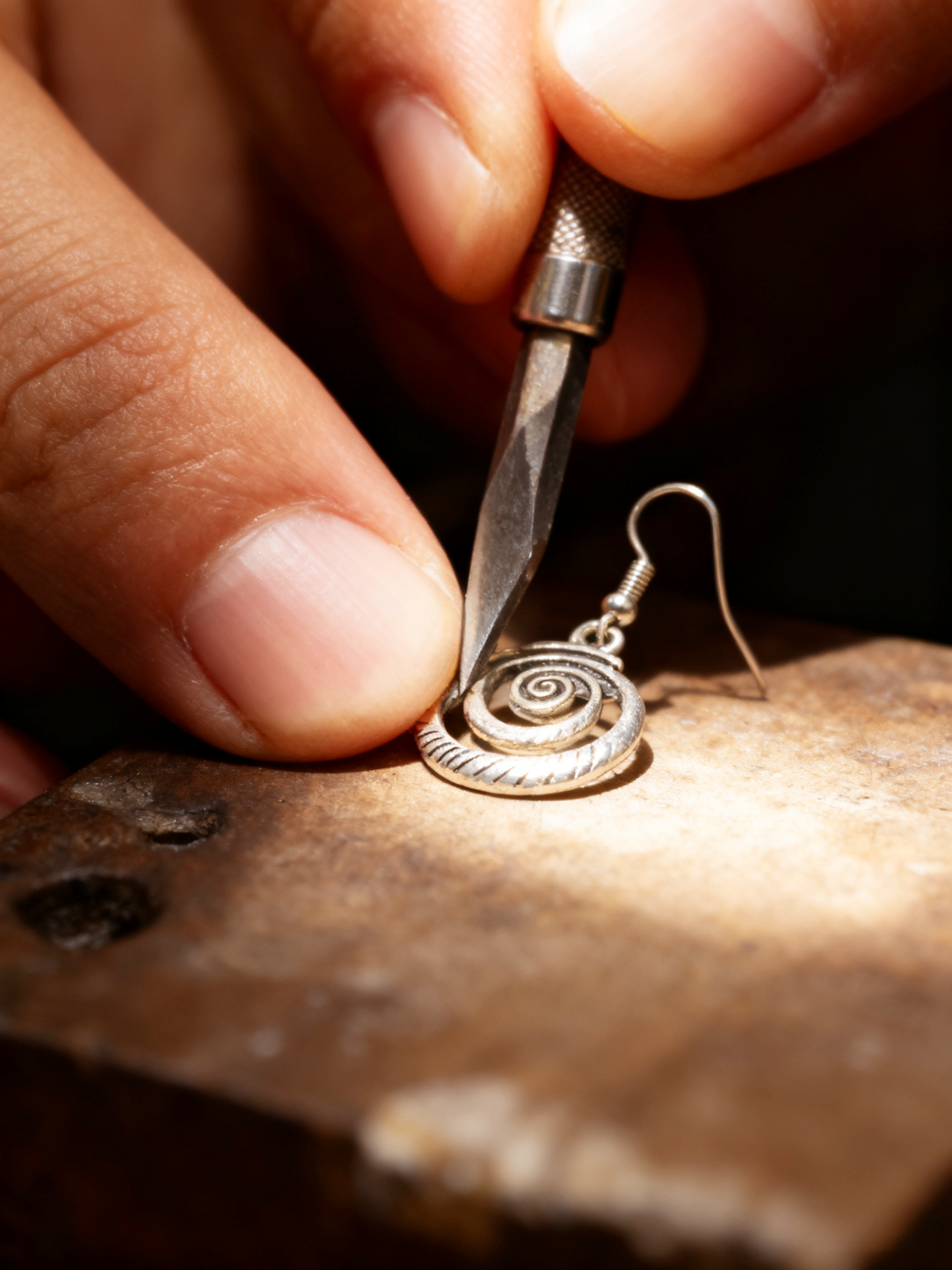 Spiral Zinc Alloy Earrings