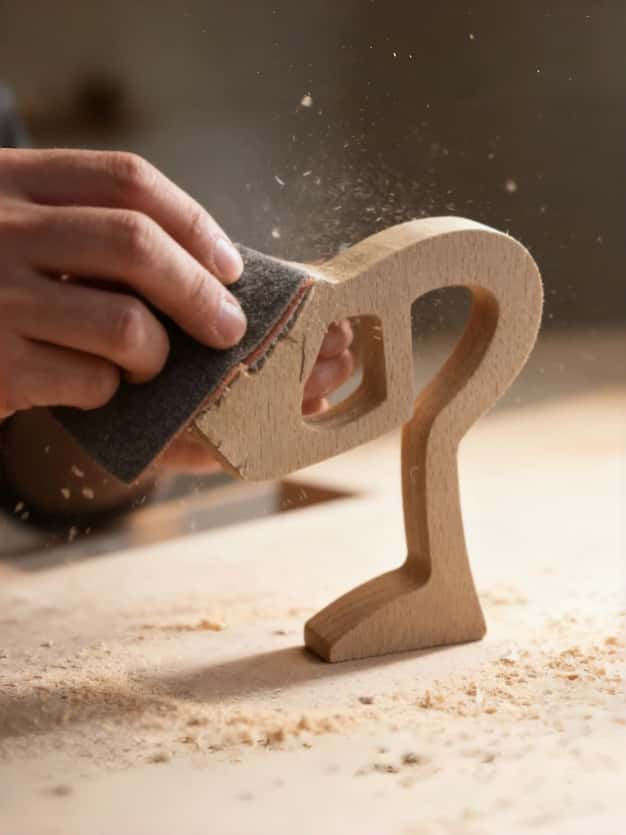 Wooden Human & Dog Decor