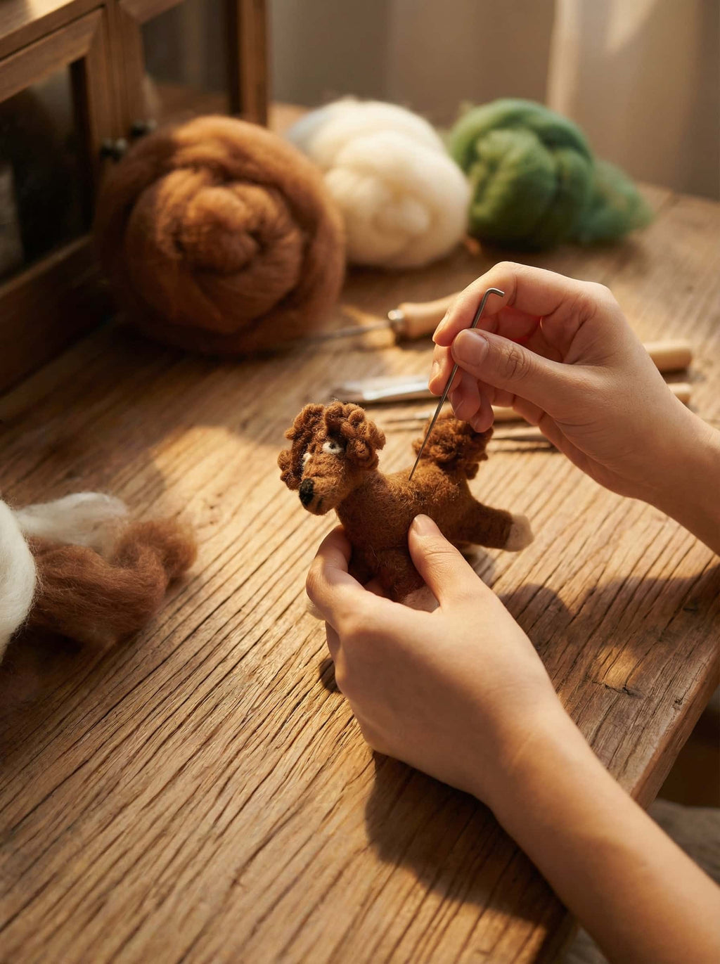 Artisanal Wool Felt Dog Ornament