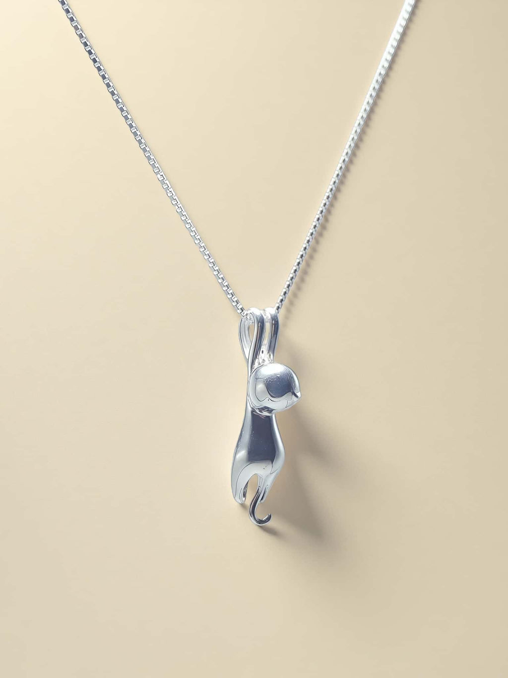 The Curio Cat Necklace | Hand-Finished S925 Silver