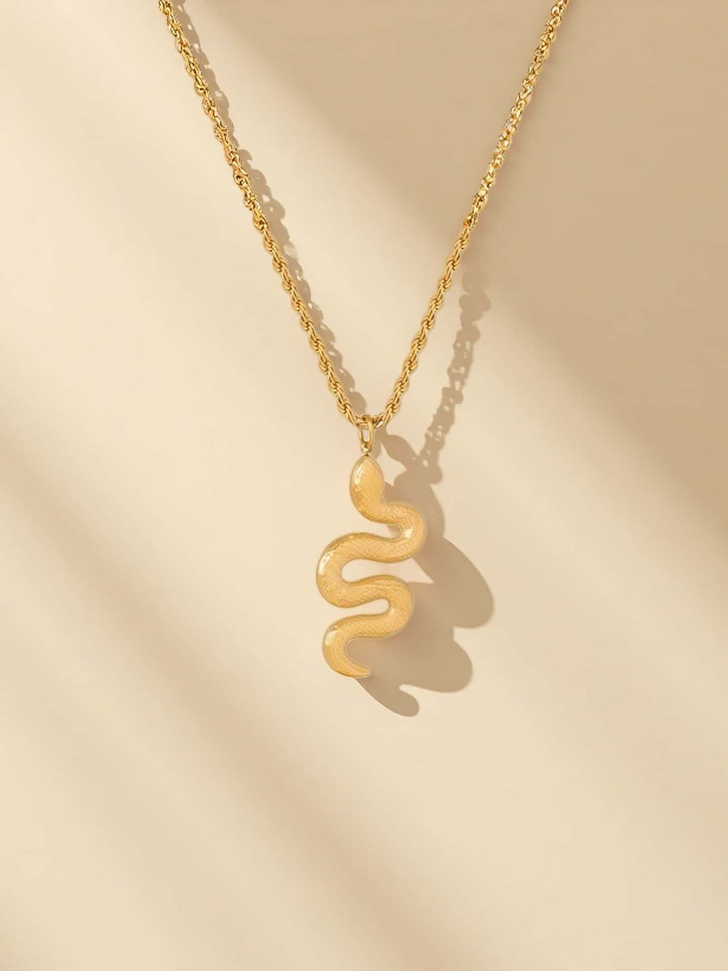 The Gilded Serpent Pendant Necklace | 18K Gold Plated Statement Piece