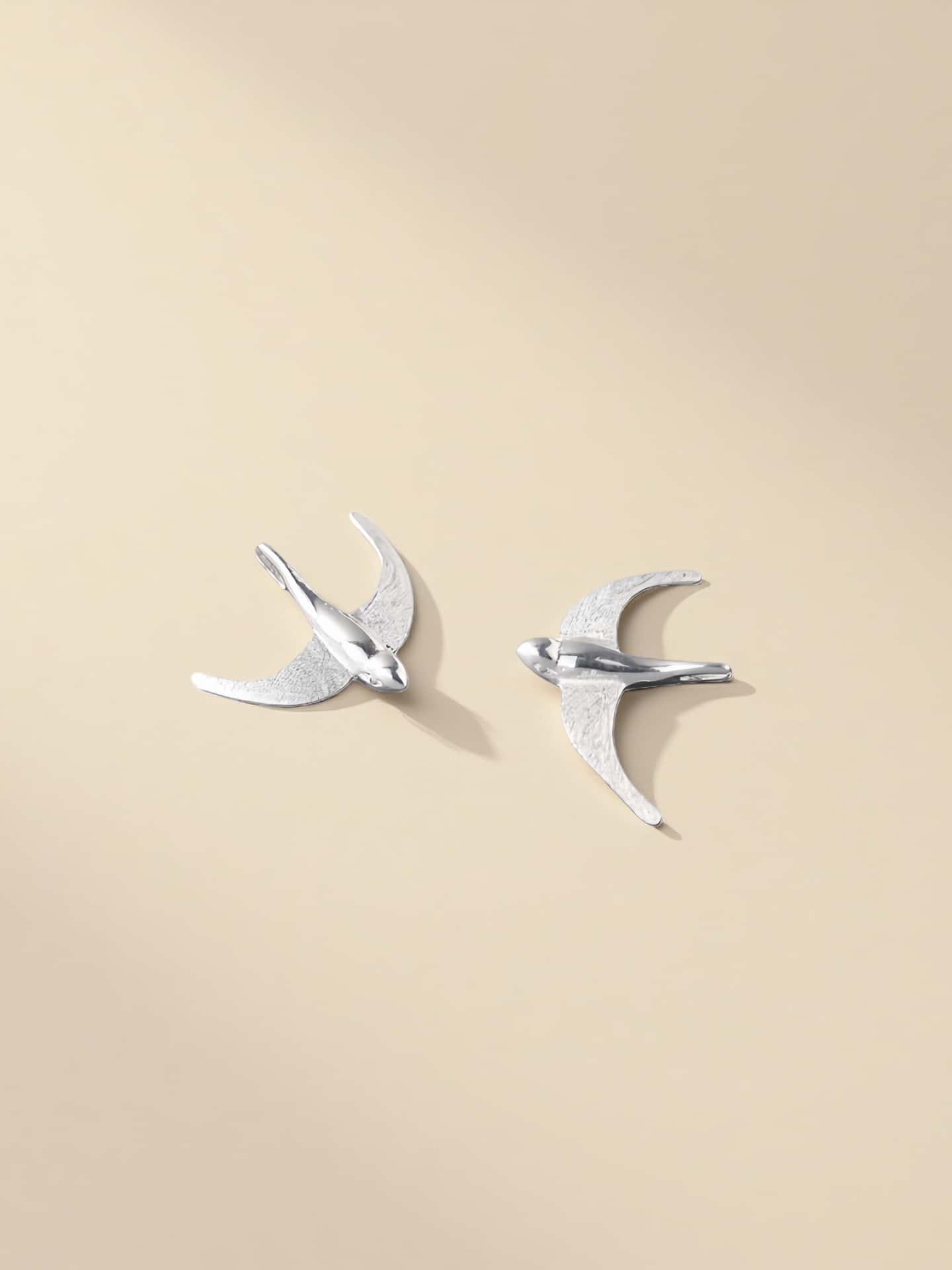 "Flight of Freedom" S925 Sterling Silver Swallow Stud Earrings