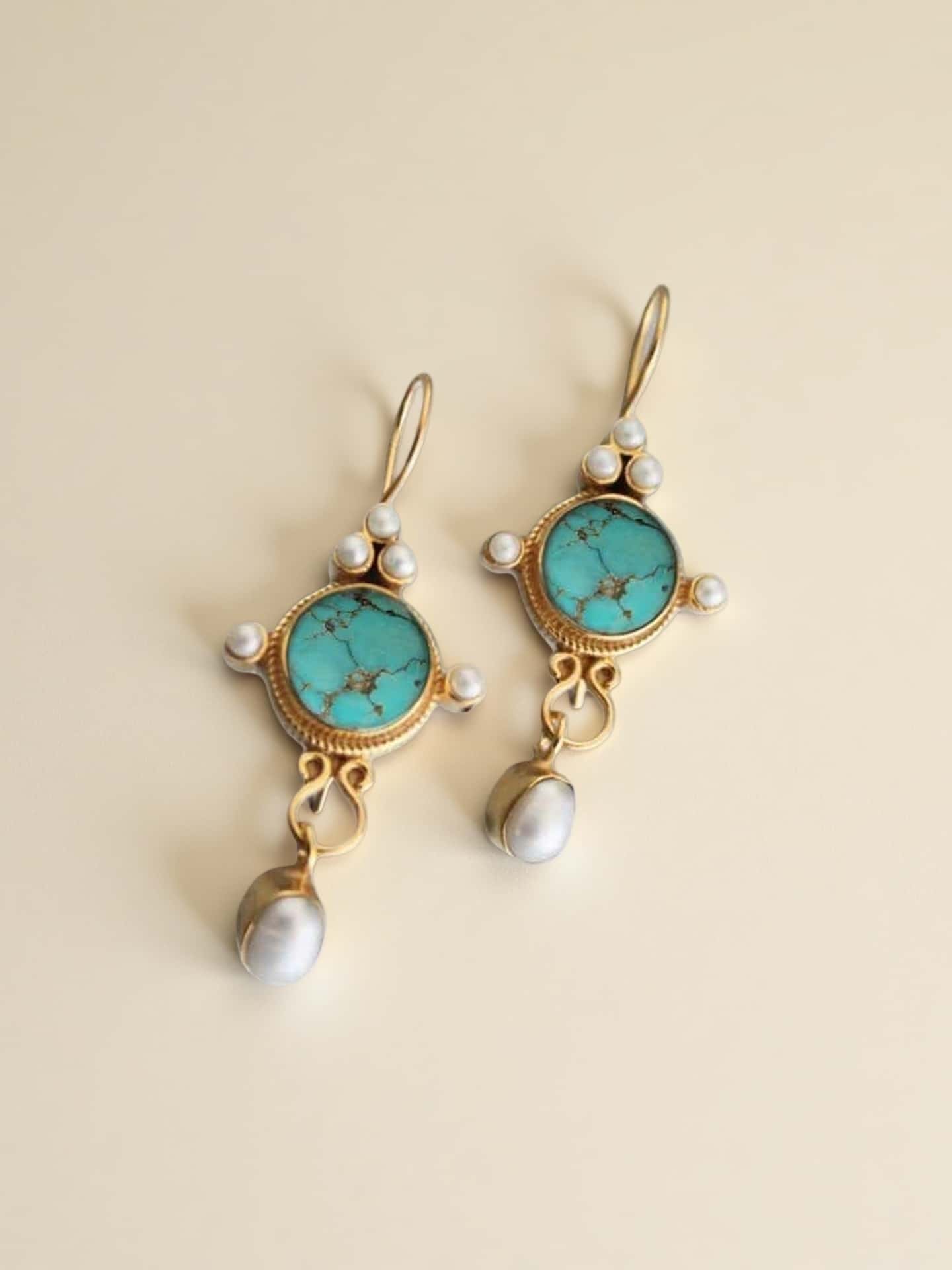 Vintage-Inspired Bohemian Turquoise  Earrings