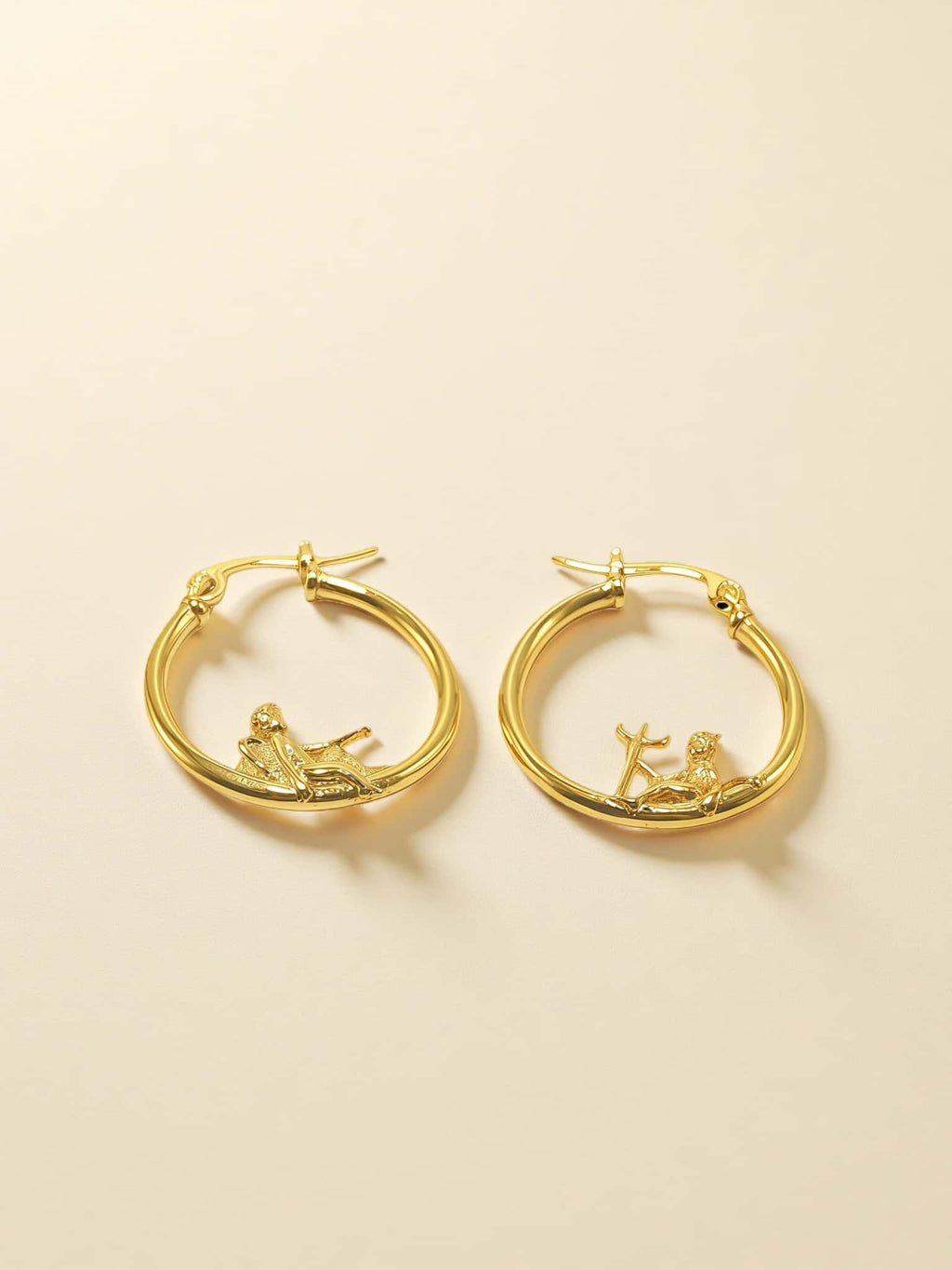 Edgy Angel Devil Hoop Earrings