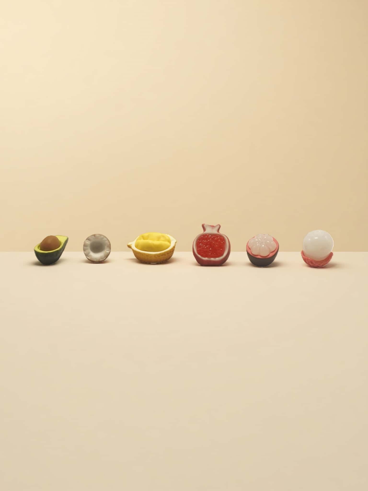 Hand-Painted Miniature Fruit Ornaments