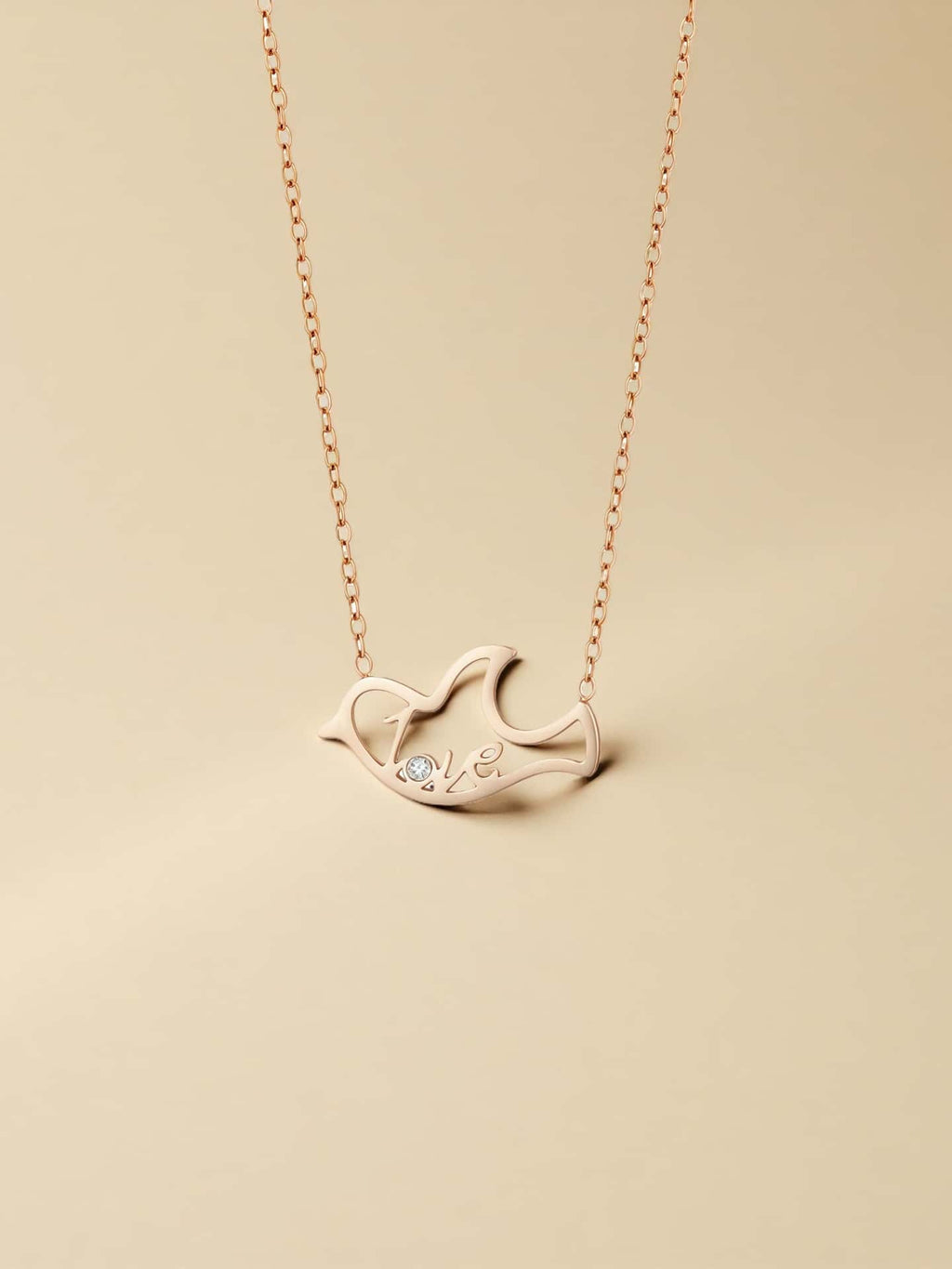 The "Soaring Love" Dove Pendant | Real Diamond & Stainless Steel Edition