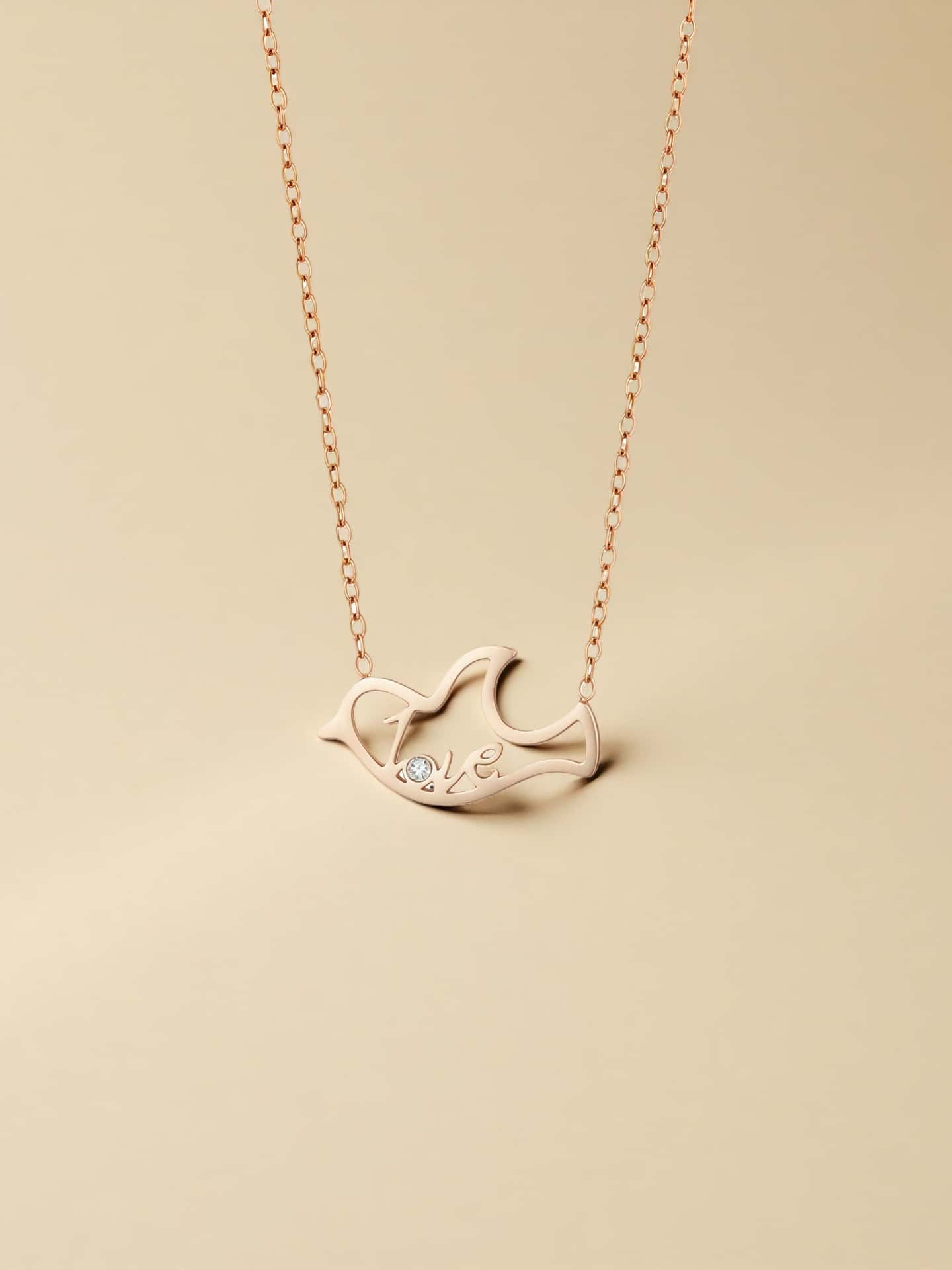 The "Soaring Love" Dove Pendant | Real Diamond & Stainless Steel Edition