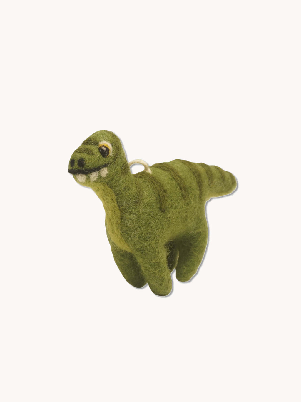 Artisanal Wool Felt Dinosaur Charm