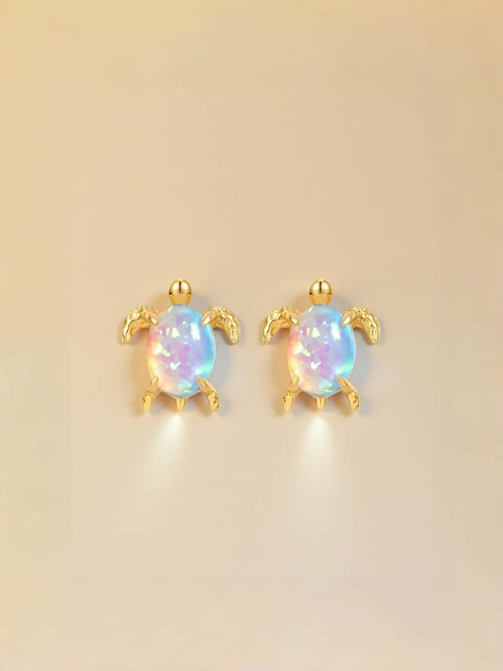 The Opal Voyager Sea Turtle Studs | 10K Gold Plated S925 Silver