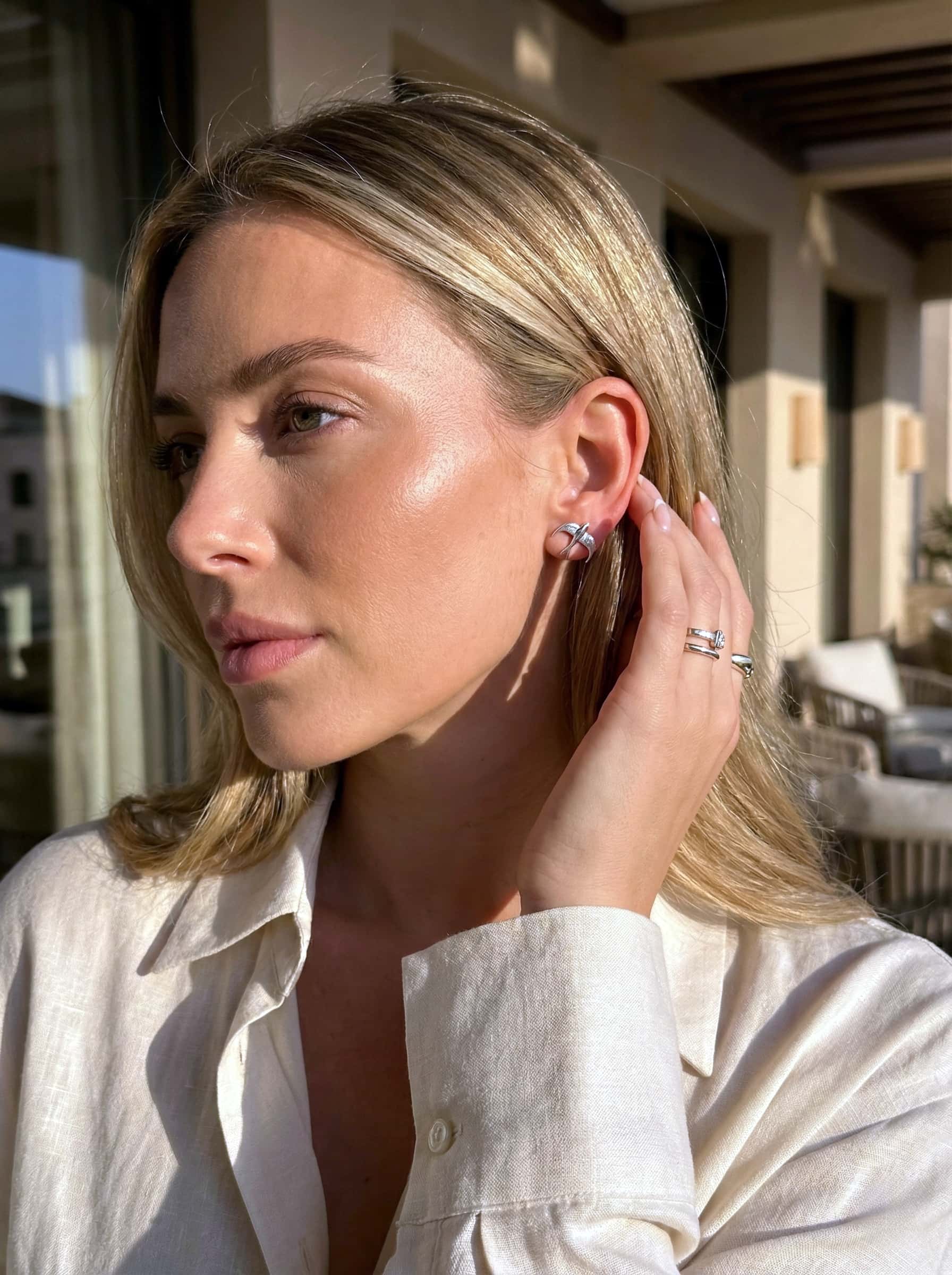 "Flight of Freedom" S925 Sterling Silver Swallow Stud Earrings