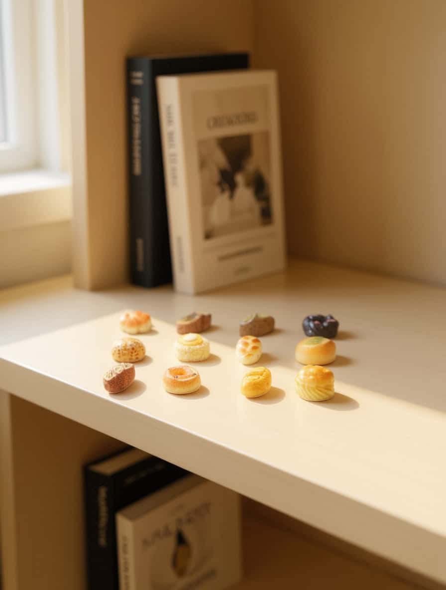 Hand-Painted Miniature Bread Ornaments