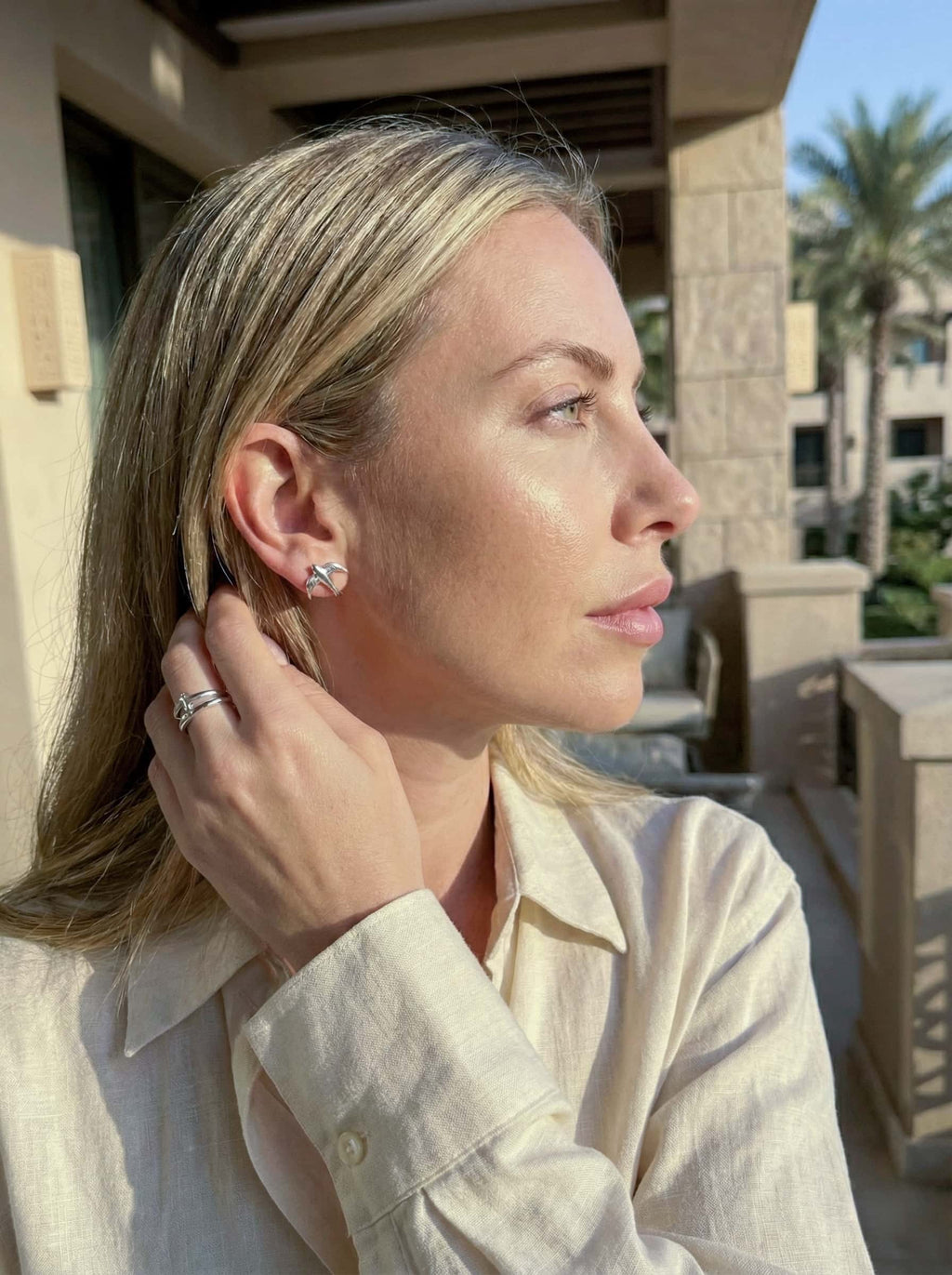 "Flight of Freedom" S925 Sterling Silver Swallow Stud Earrings