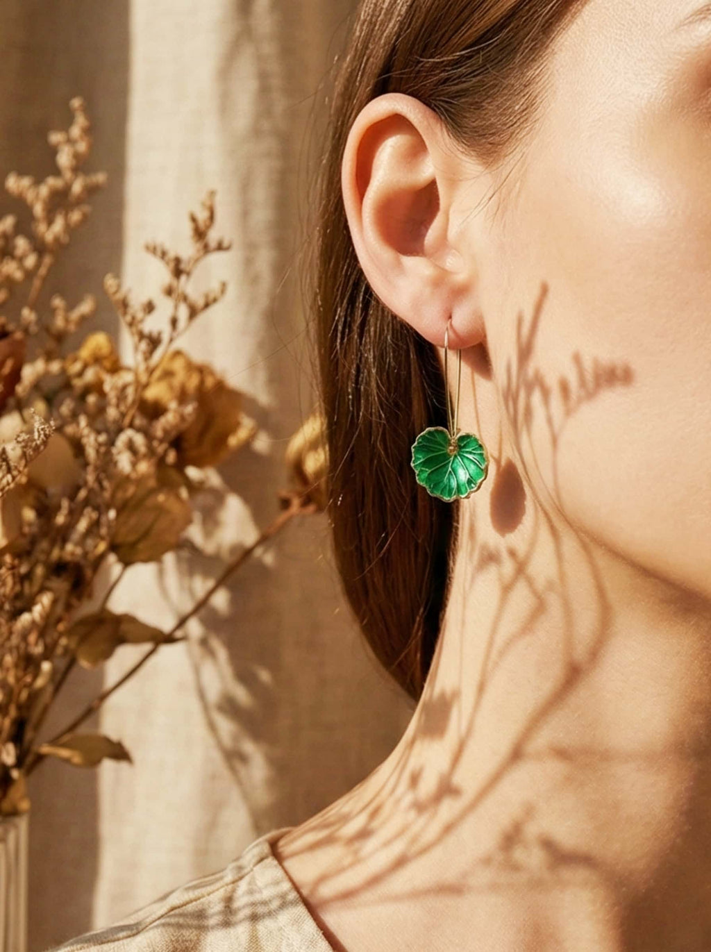 Lotos Leaf Earrings
