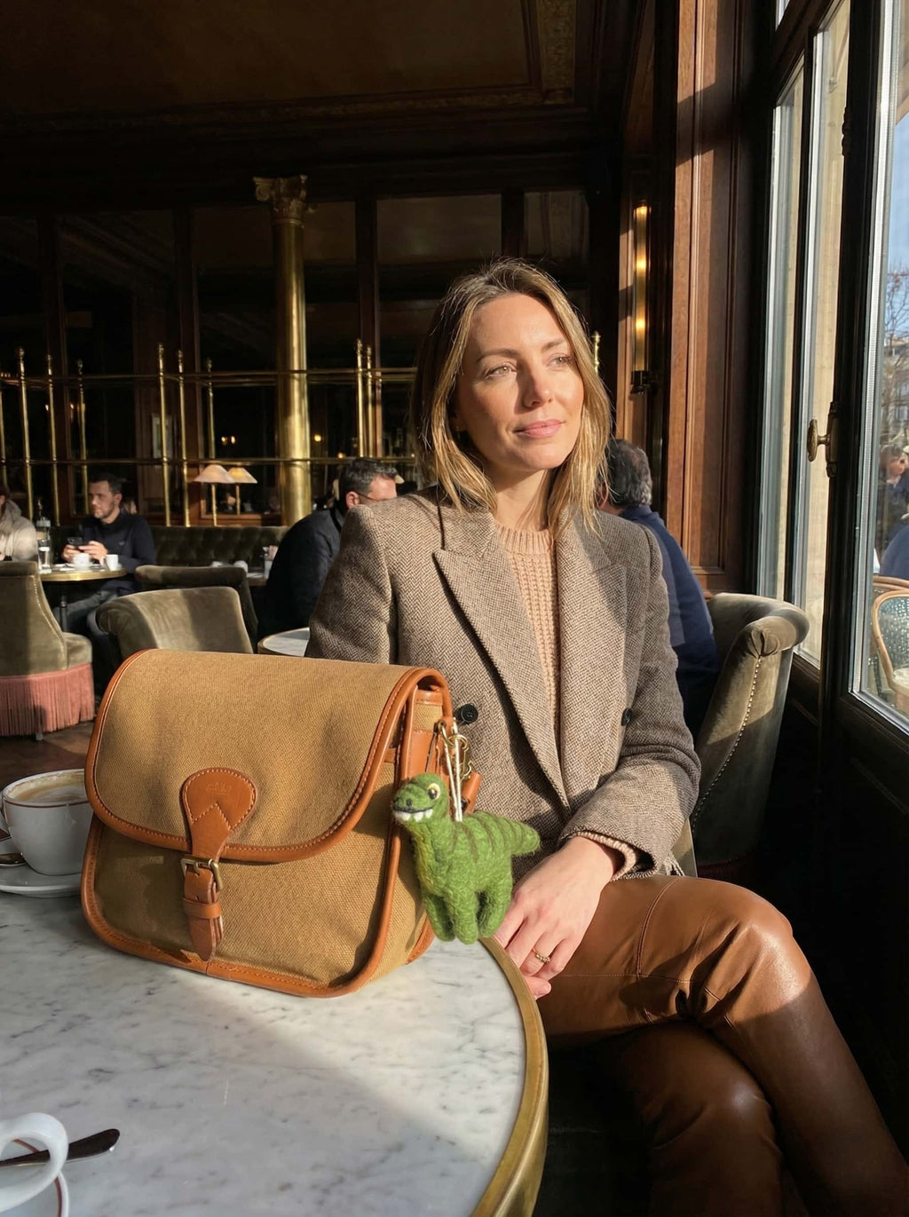 Artisanal Wool Felt Dinosaur Charm