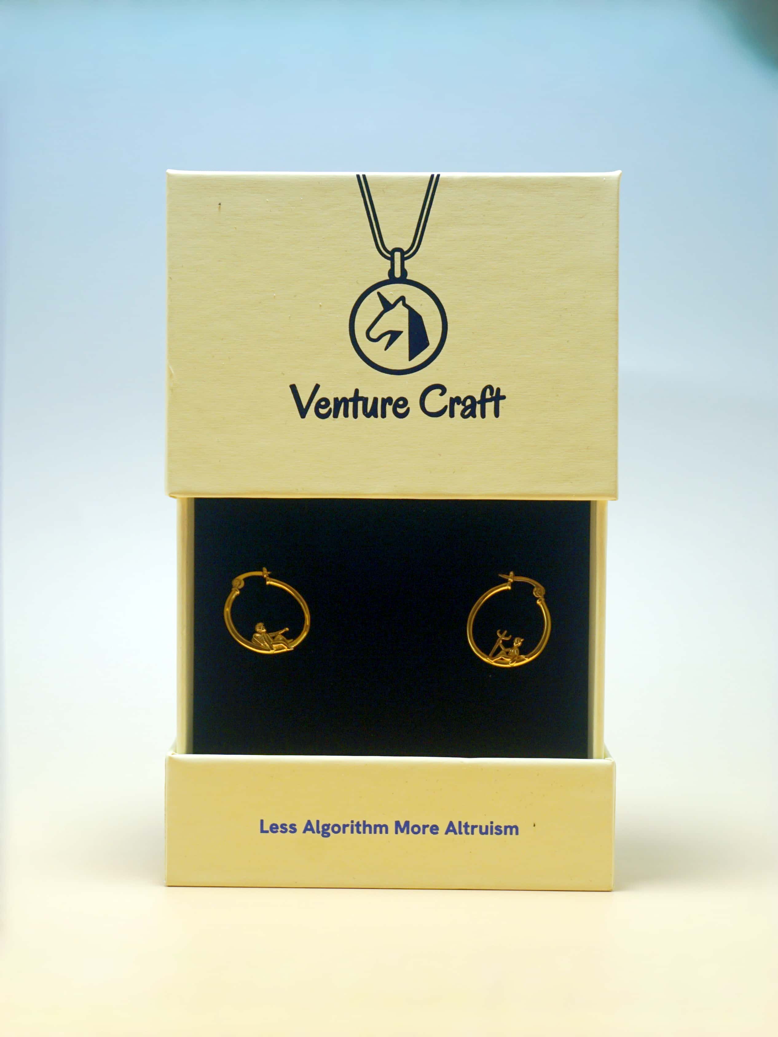 Edgy Angel Devil Hoop Earrings