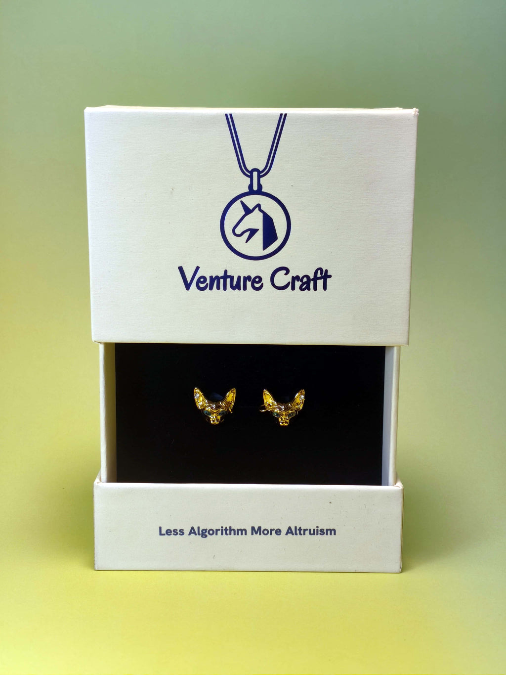 The Royal Sphynx: 18K Gold Plated Statement Stud Earrings