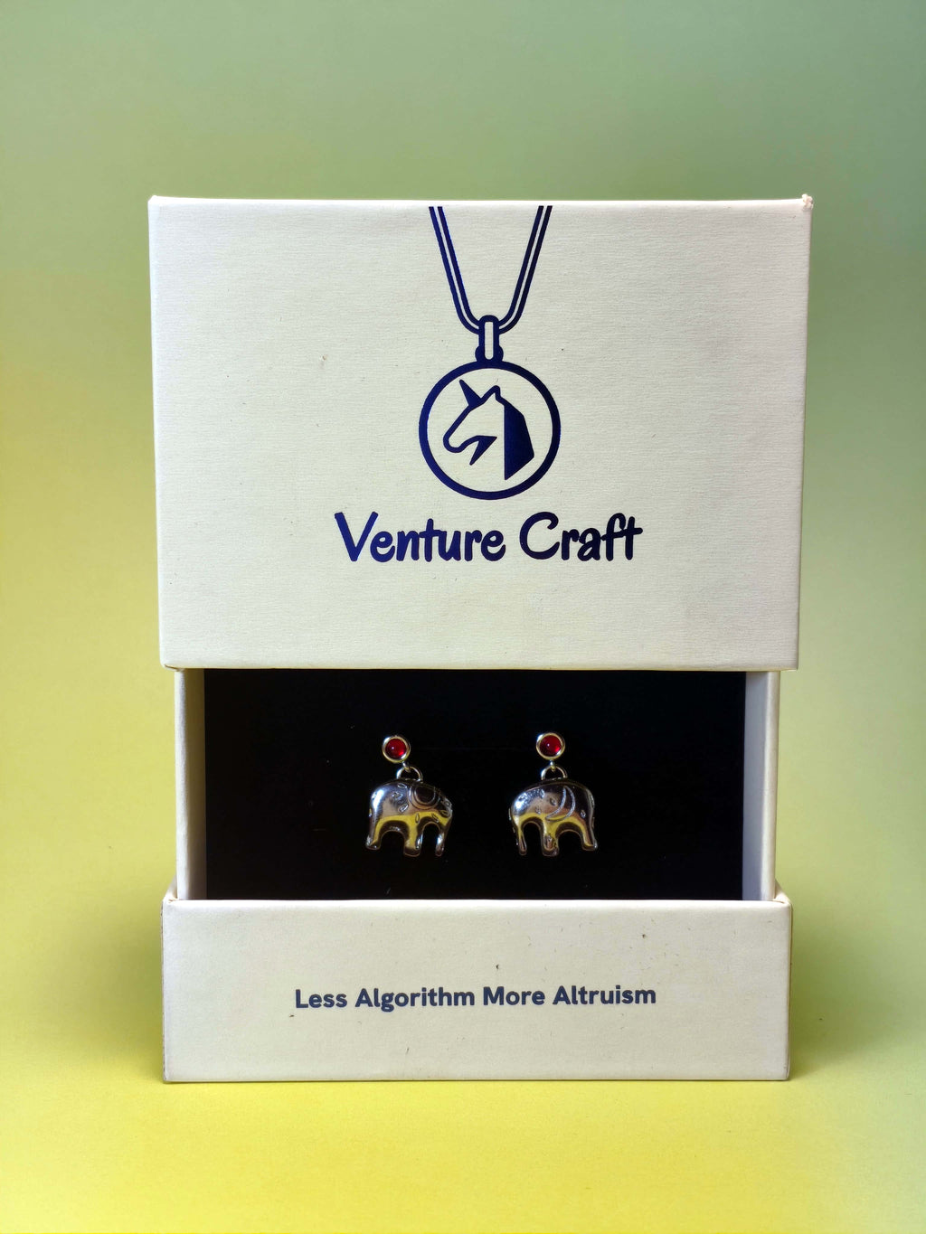 Asymmetrical Sun & Moon Elephant Drop Earrings