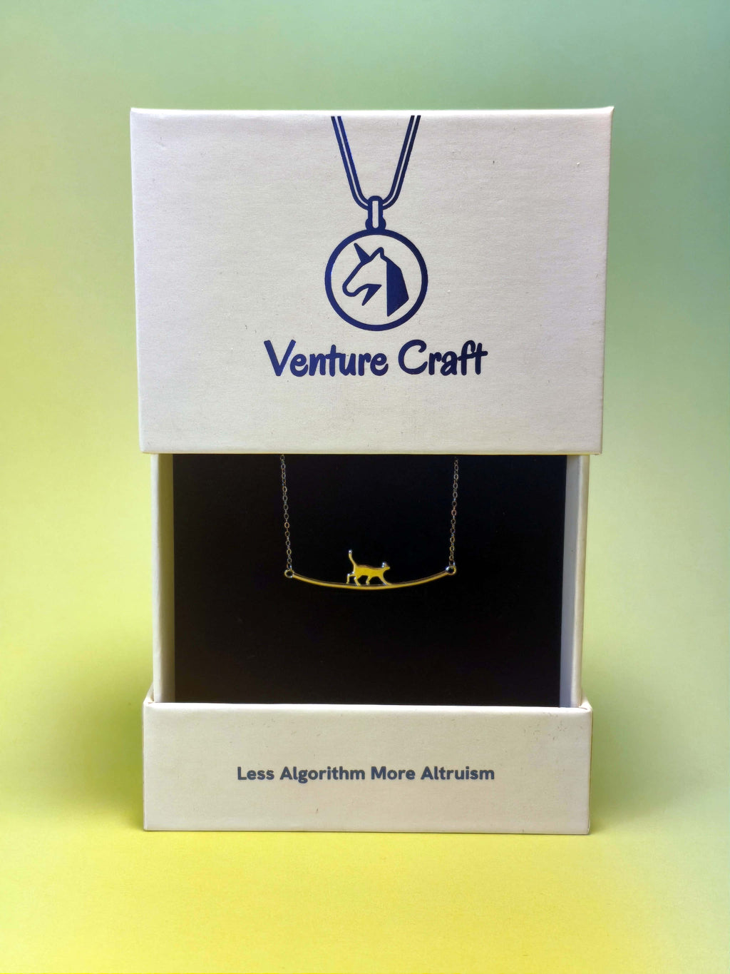 "The Tightrope Walker" | Sterling Silver Cat Balance Necklace