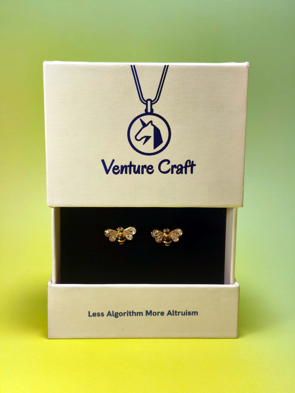 The "Royal Bee" 18K Gold Plated Zircon Studs