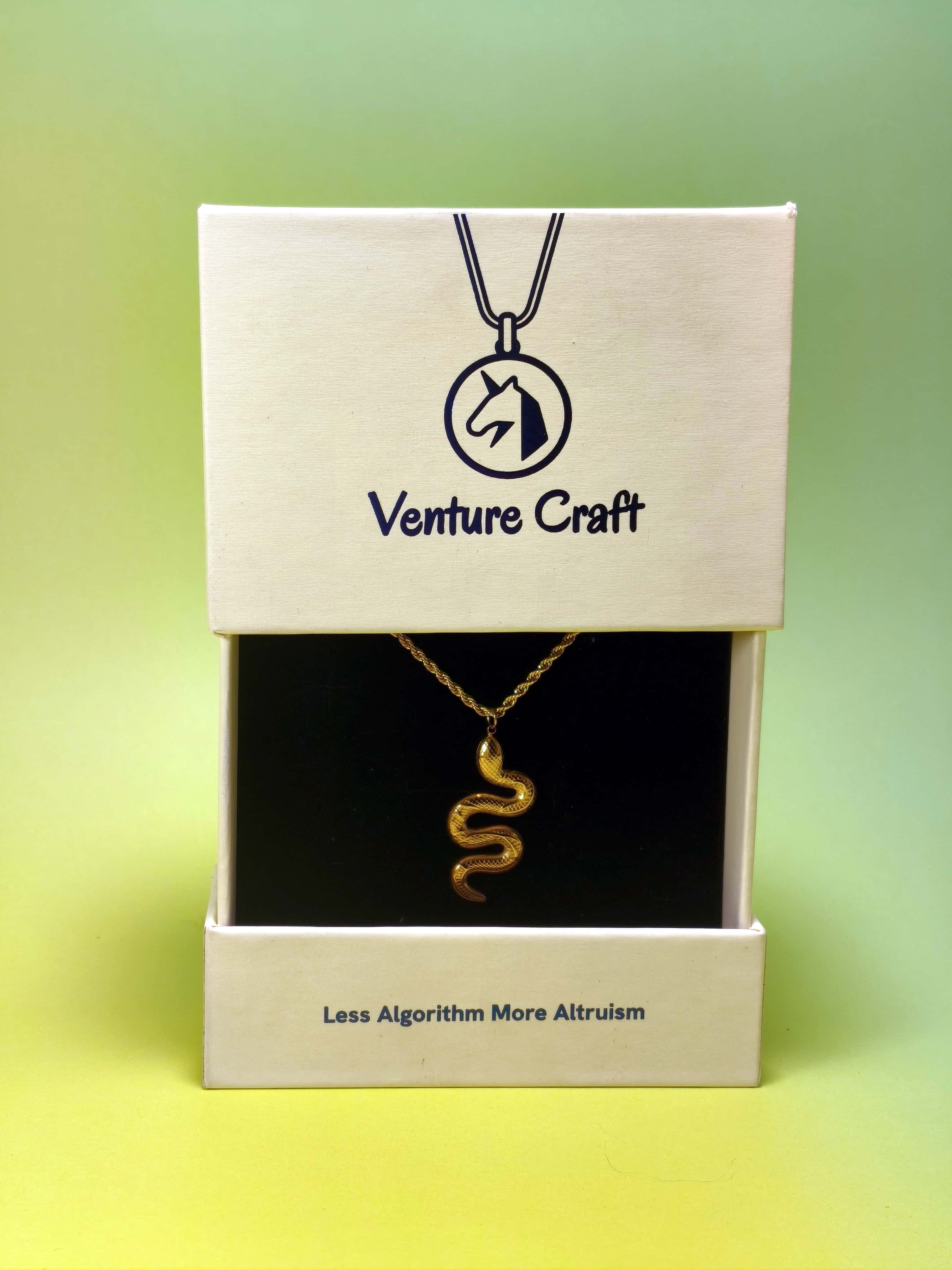 The Gilded Serpent Pendant Necklace | 18K Gold Plated Statement Piece