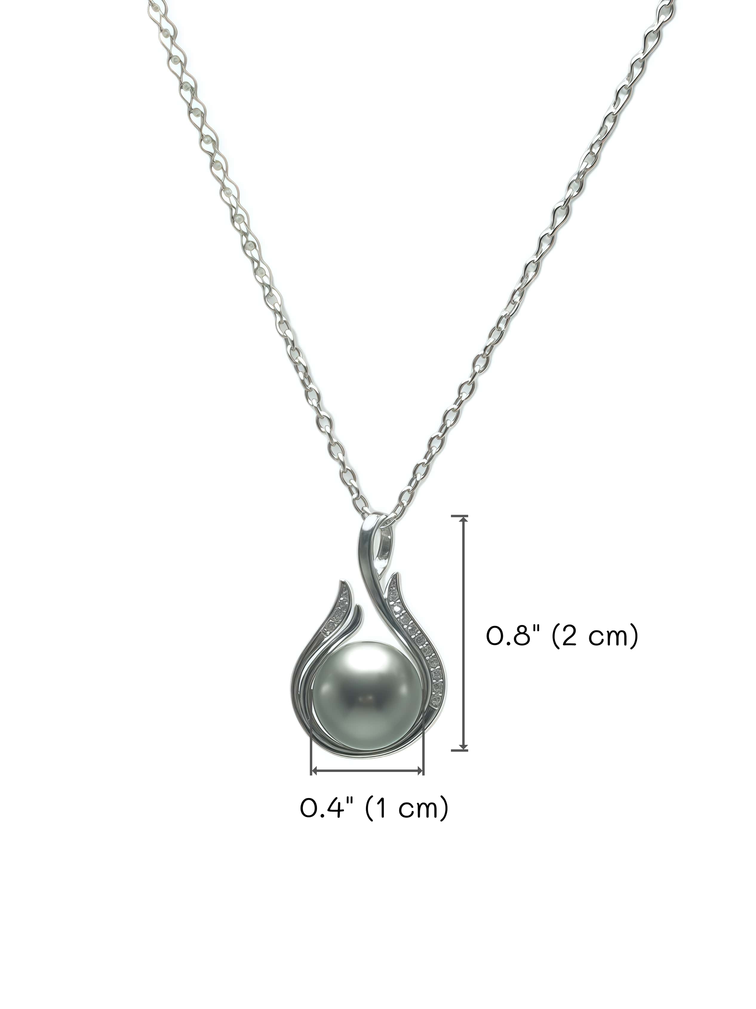 Matte Gray Shell Pearl Neckalace