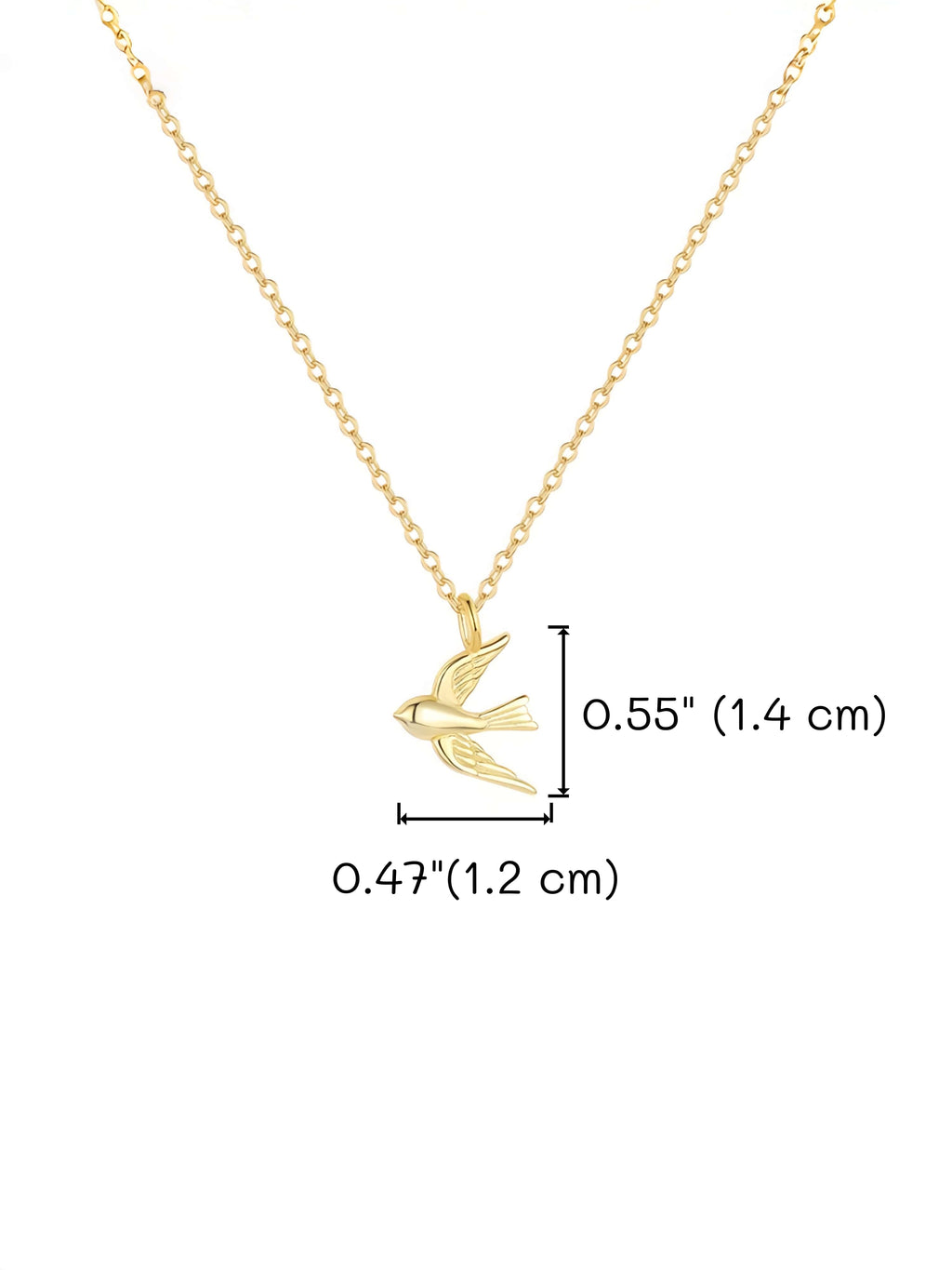 The Soaring Swallow Pendant Necklace |  18K Gold Plated S925 Silver
