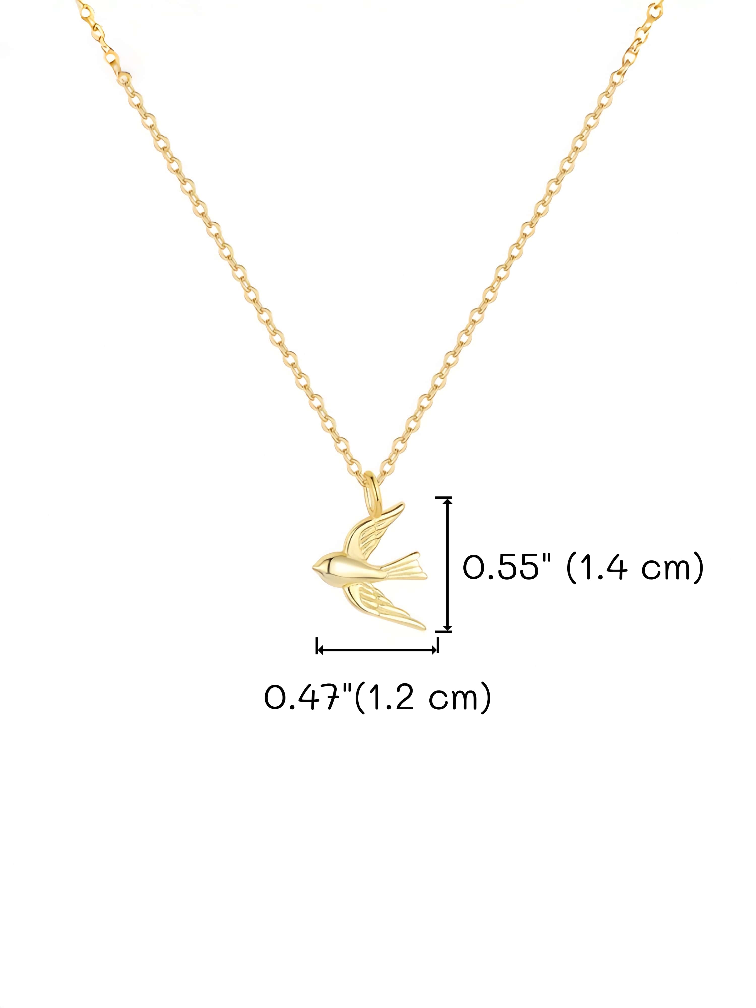The Soaring Swallow Pendant Necklace |  18K Gold Plated S925 Silver