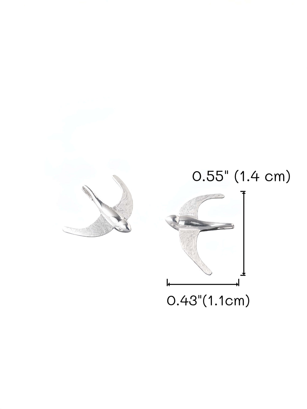 "Flight of Freedom" S925 Sterling Silver Swallow Stud Earrings