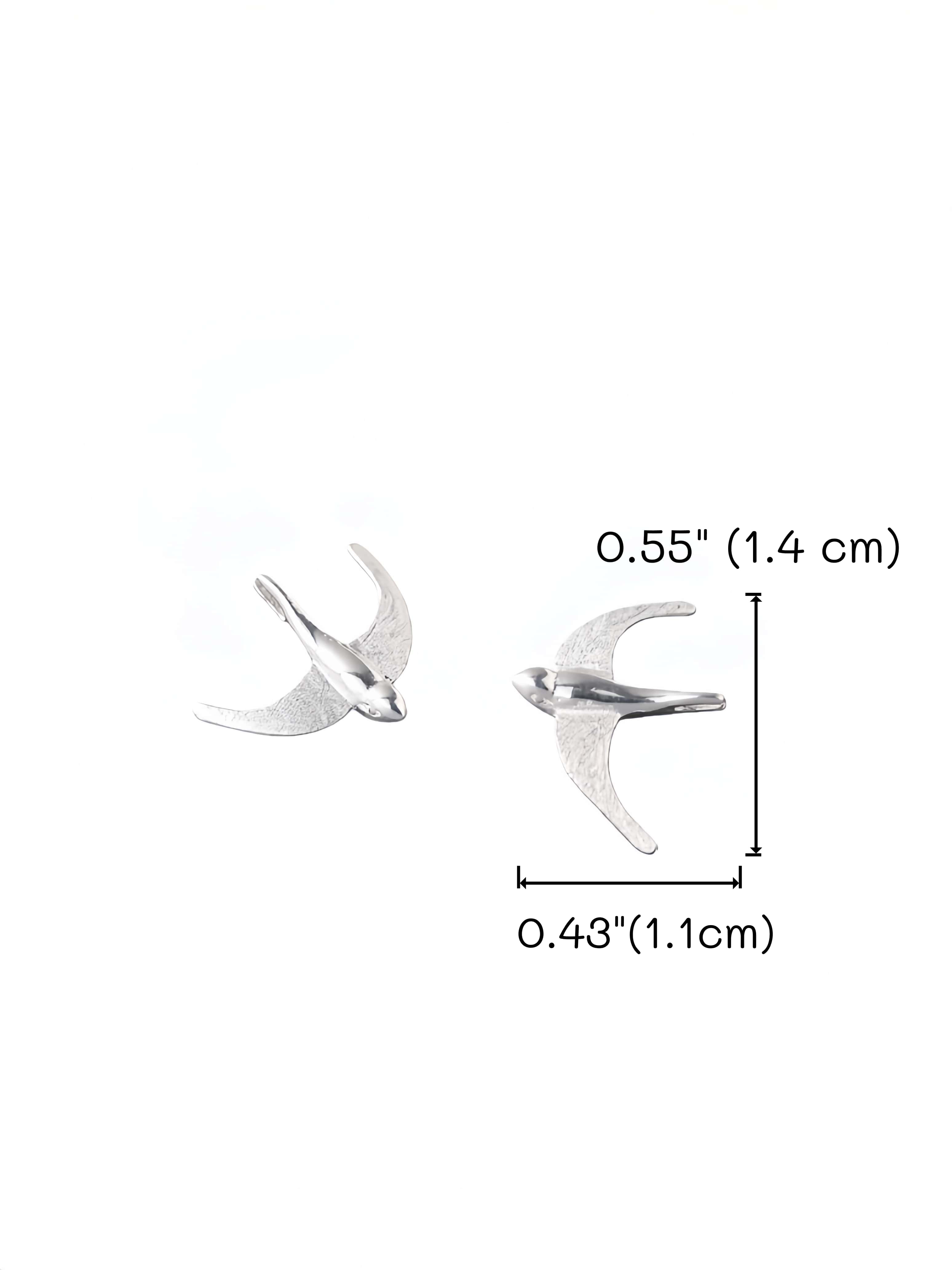"Flight of Freedom" S925 Sterling Silver Swallow Stud Earrings