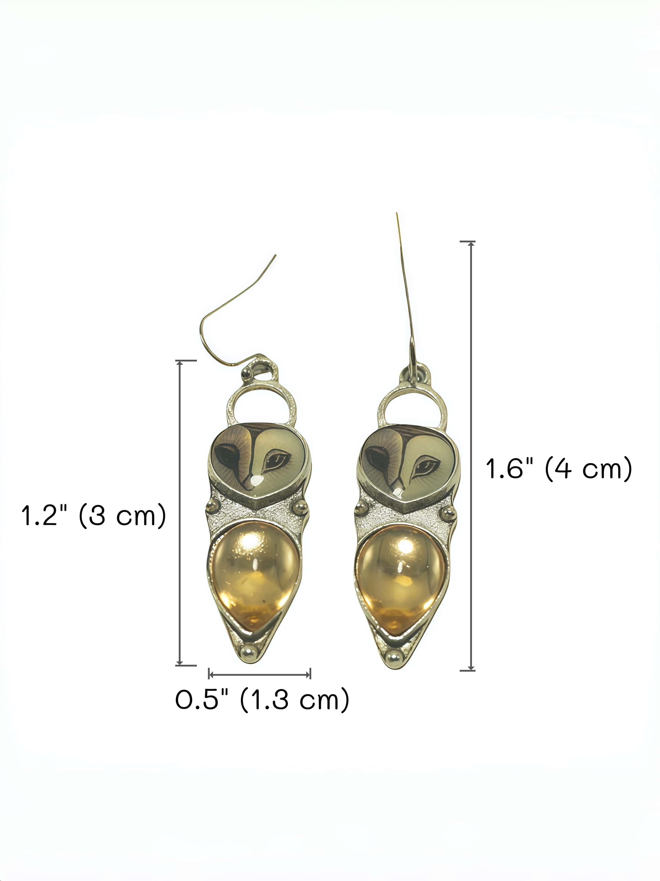 Artistic Owl Drop Earrings