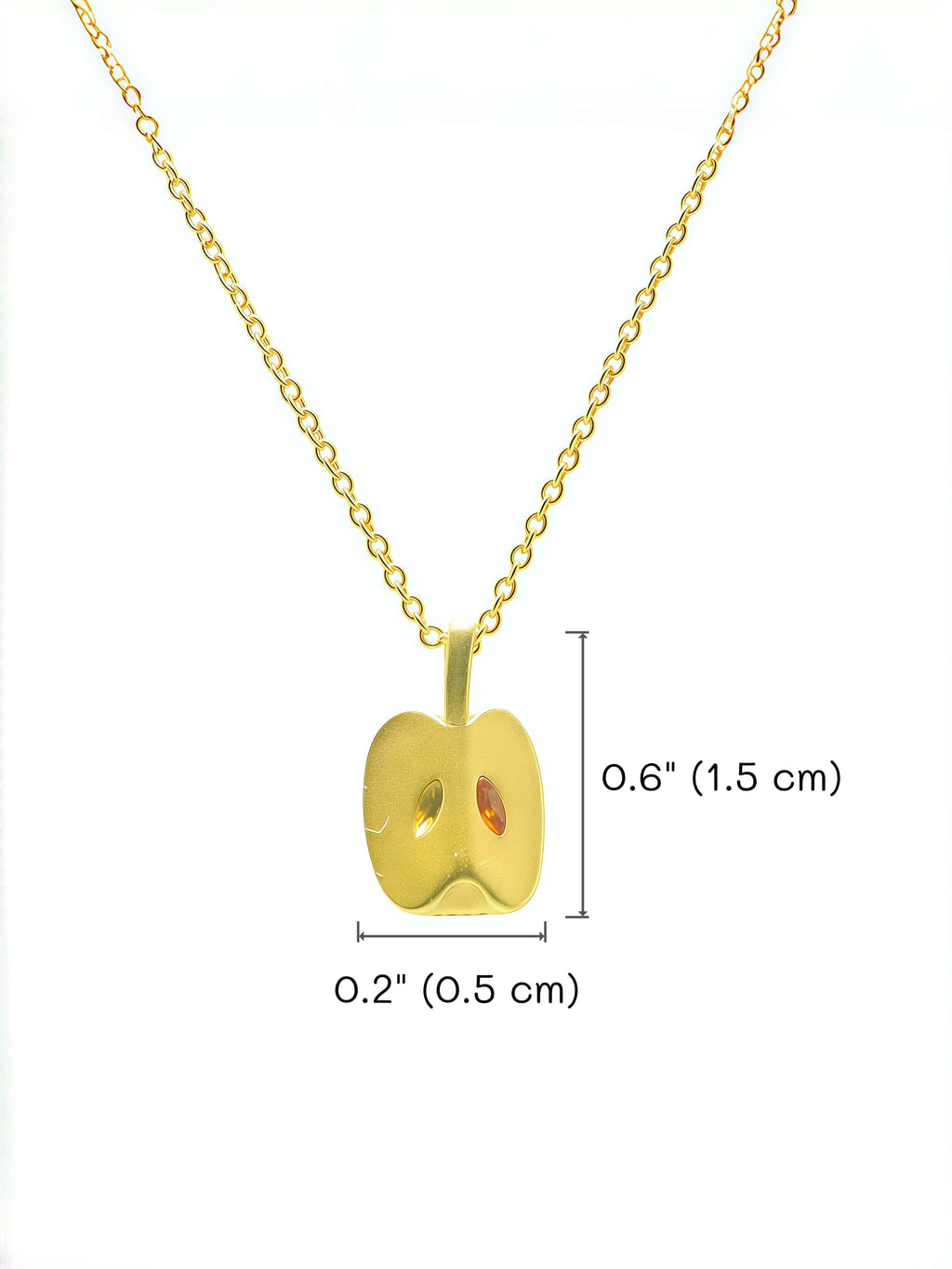 Gold-Toned Apple Necklace