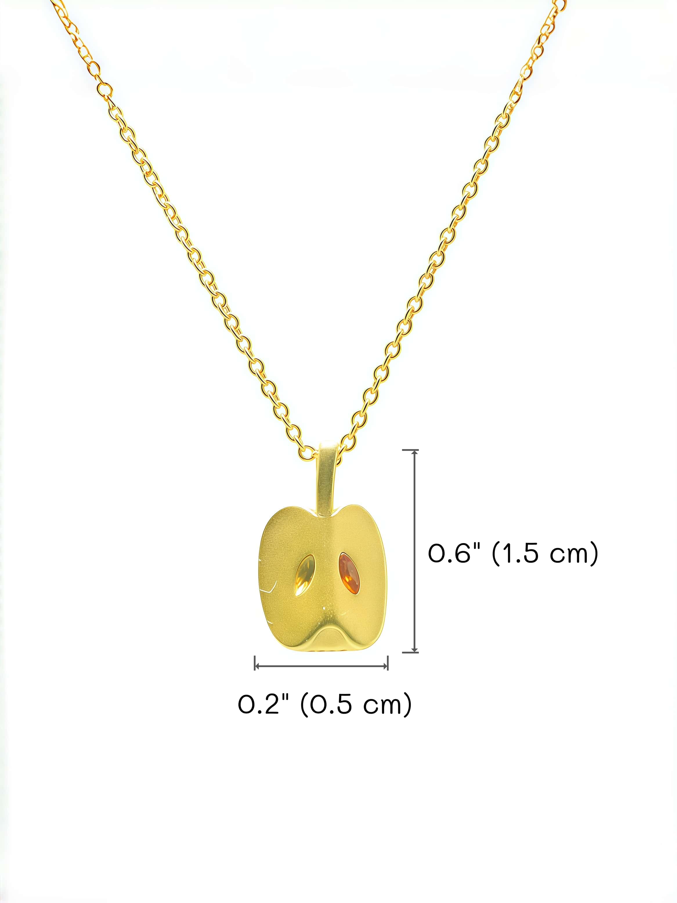 Gold-Toned Apple Necklace