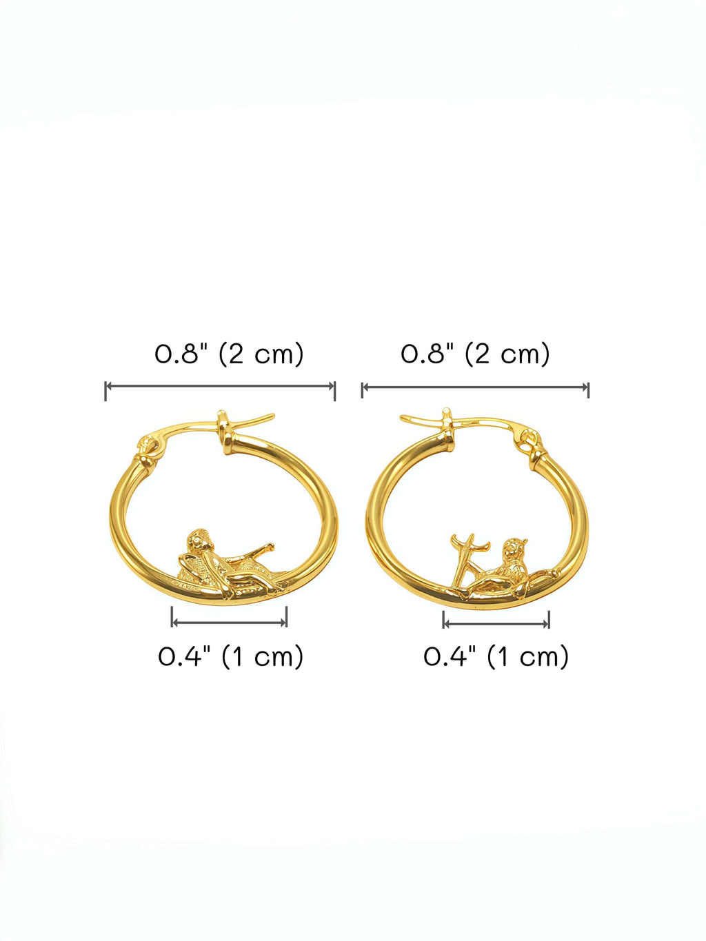 Edgy Angel Devil Hoop Earrings