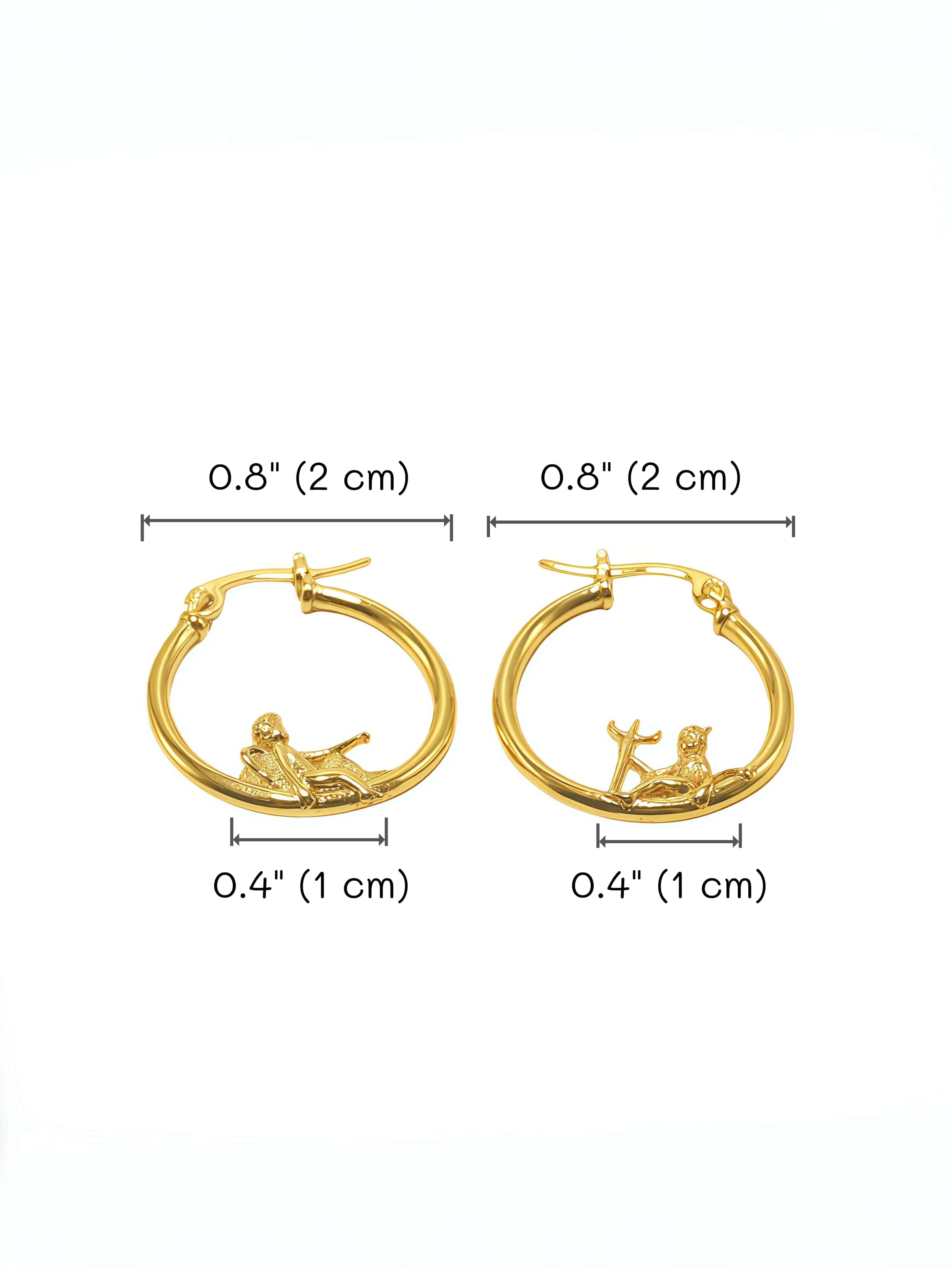Edgy Angel Devil Hoop Earrings