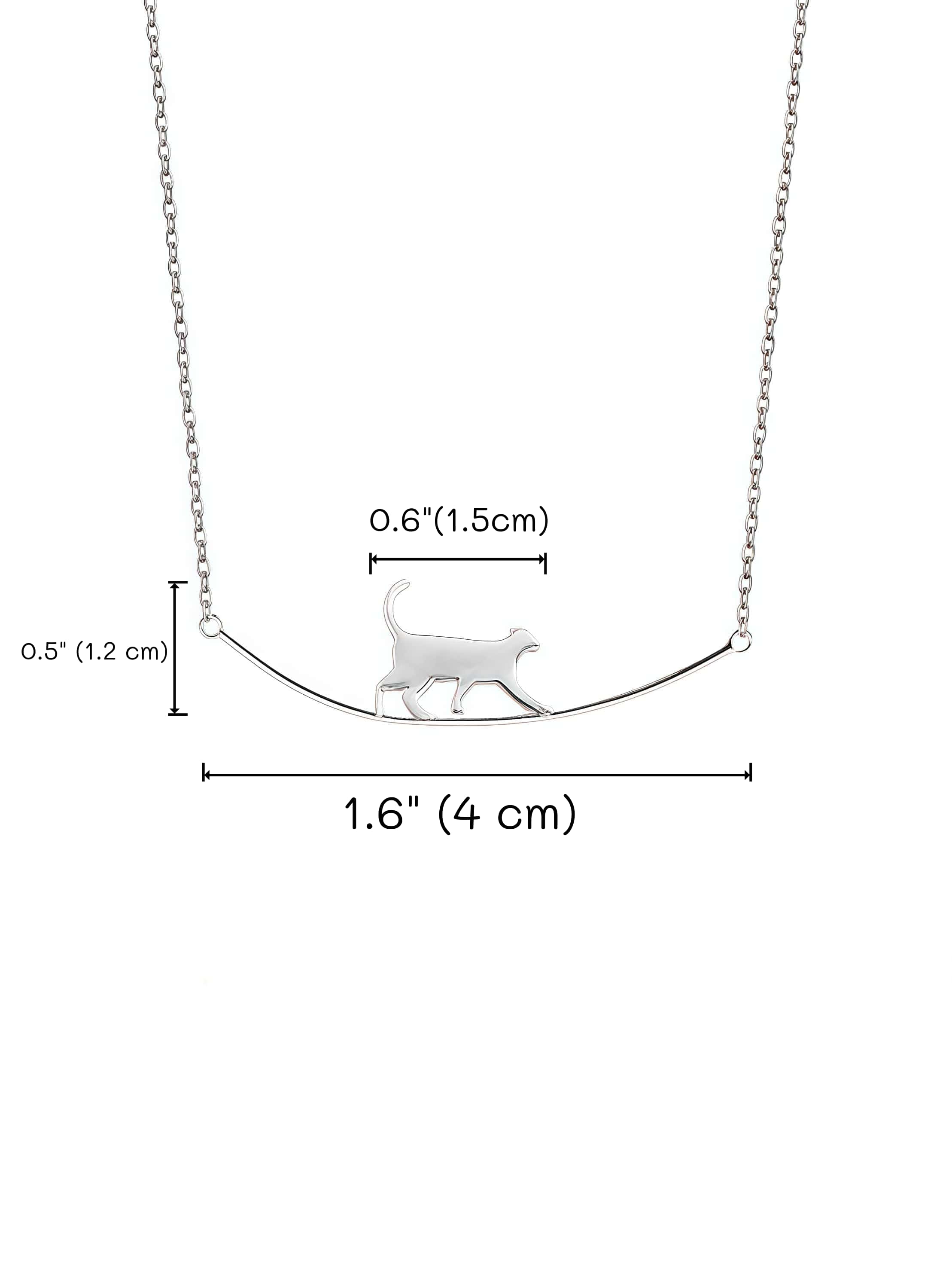 "The Tightrope Walker" | Sterling Silver Cat Balance Necklace