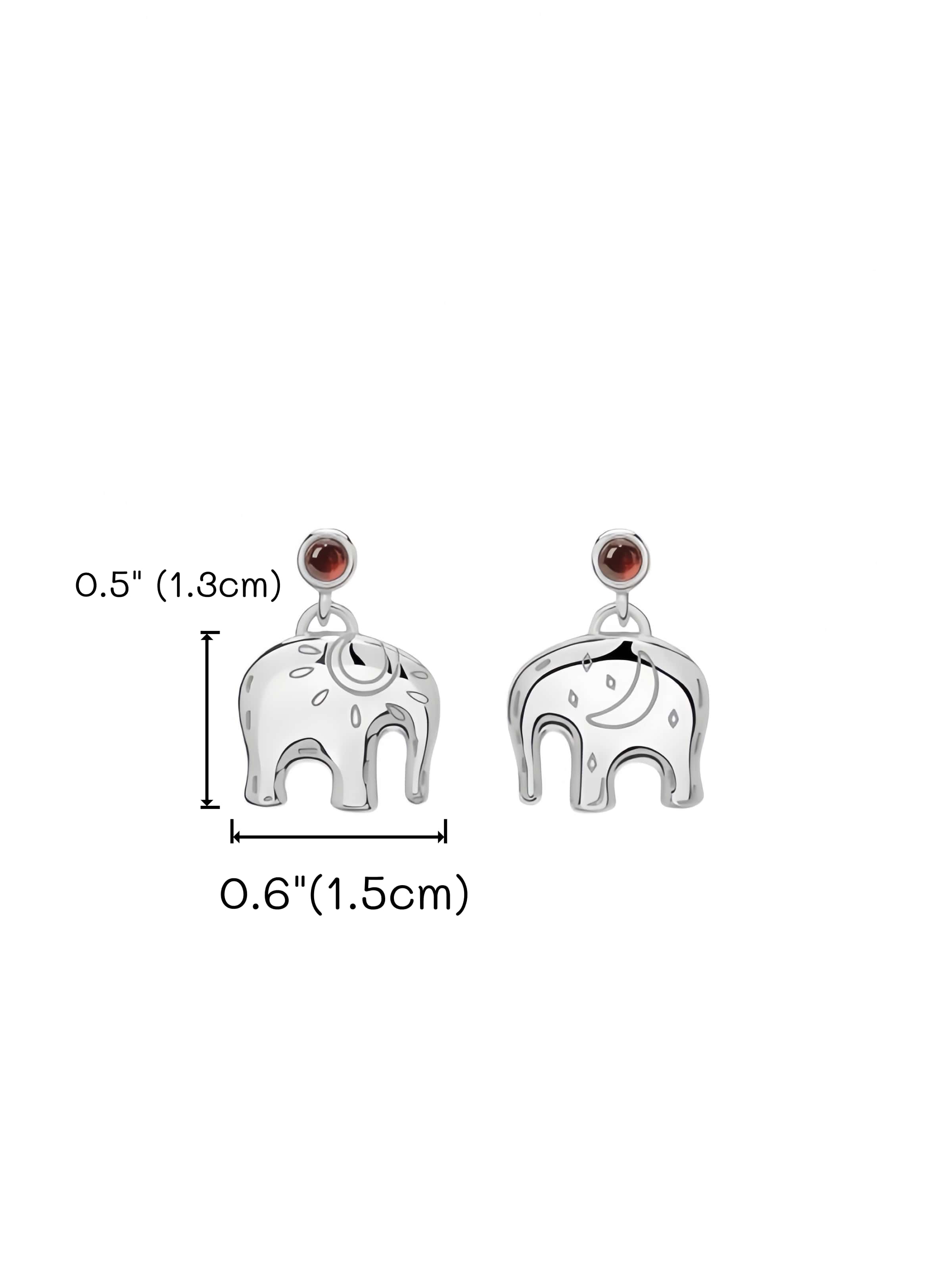 Asymmetrical Sun & Moon Elephant Drop Earrings