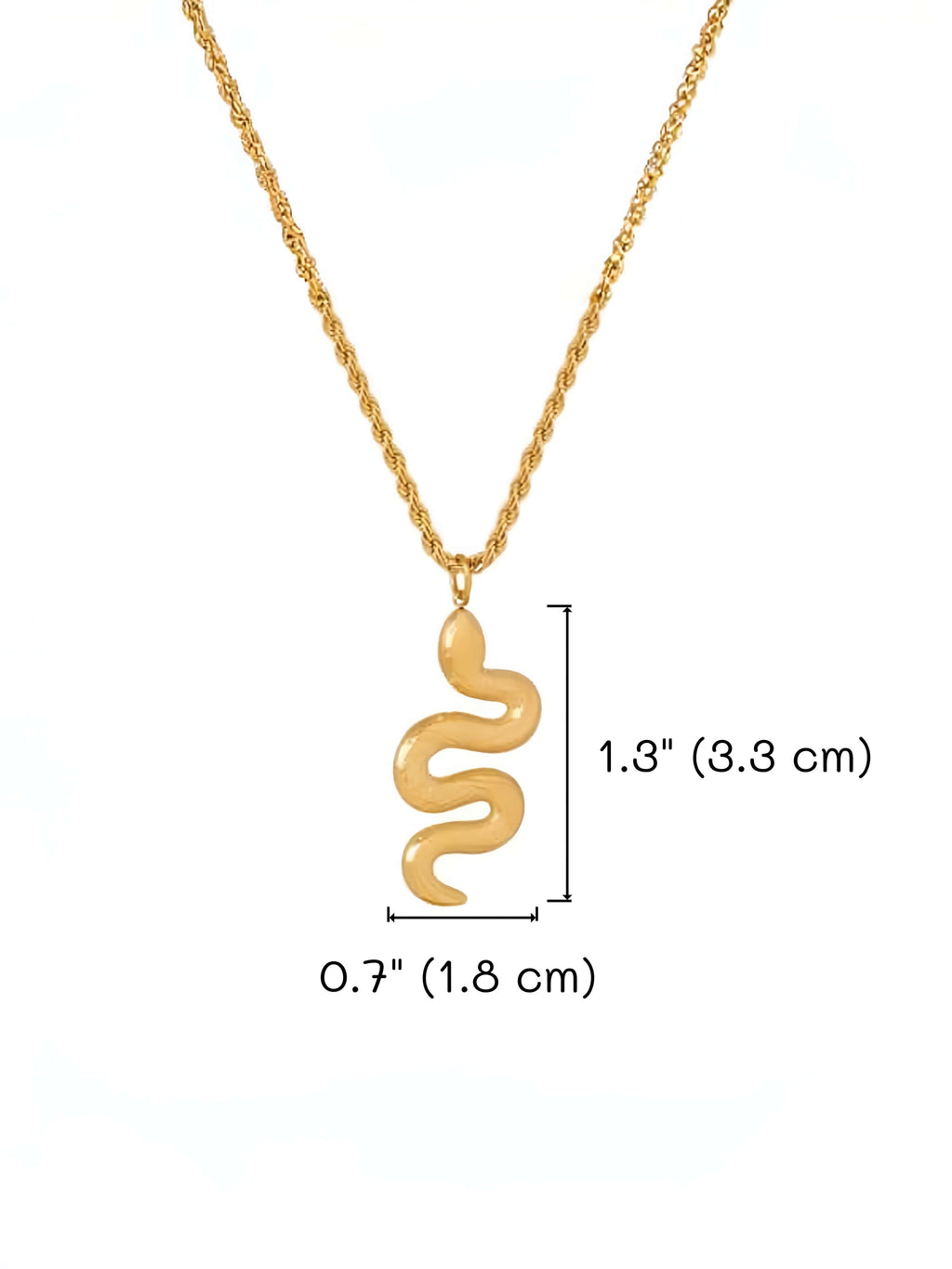 The Gilded Serpent Pendant Necklace | 18K Gold Plated Statement Piece