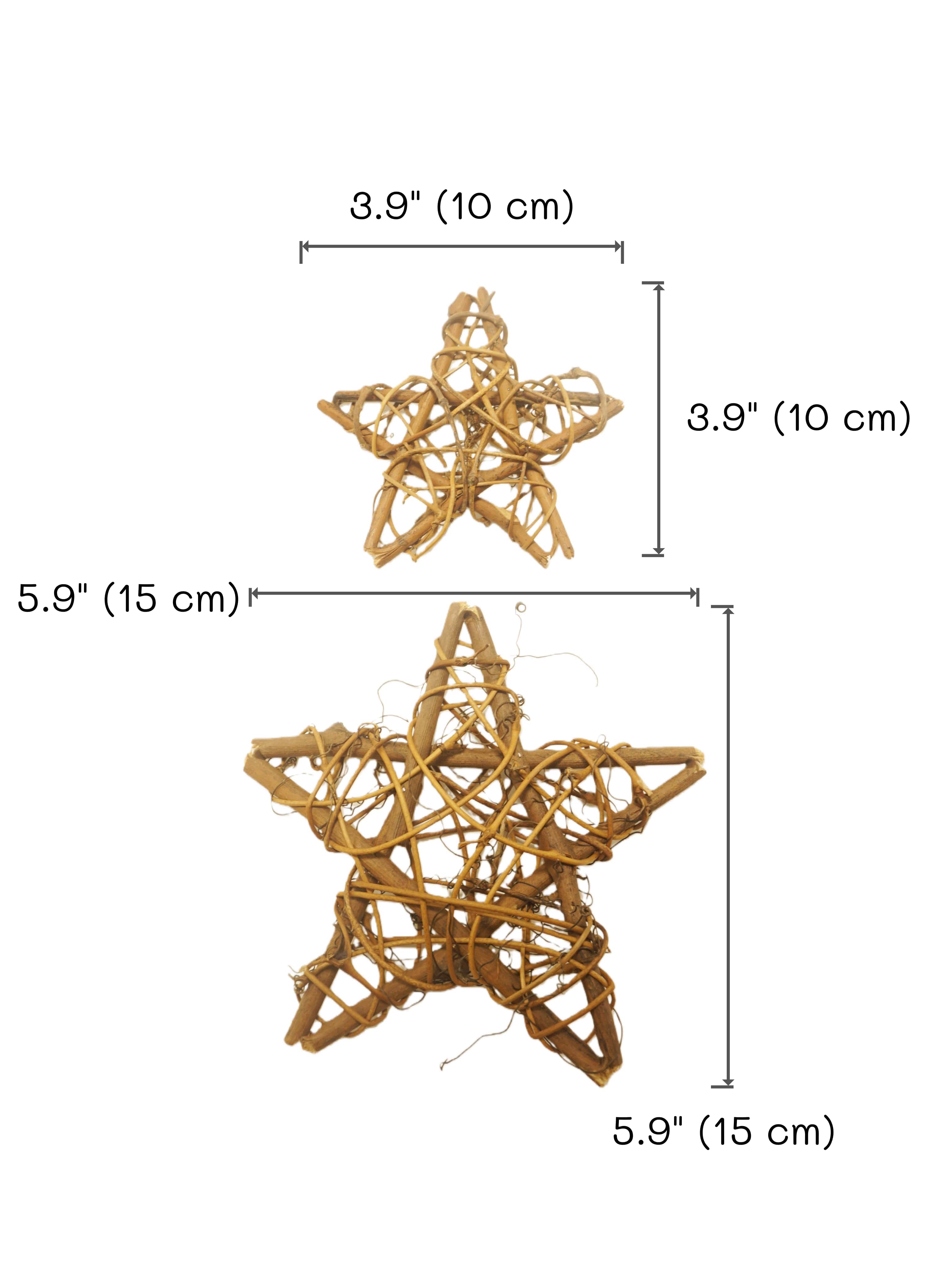 Handmade Woven Star Decor Set