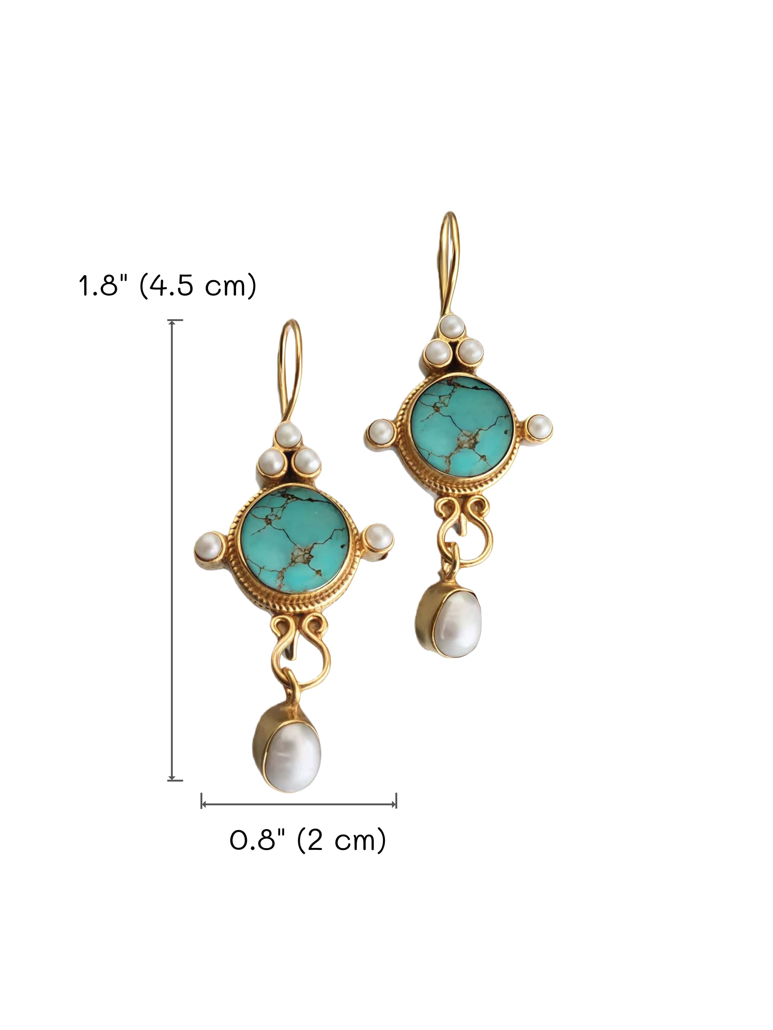 Vintage-Inspired Bohemian Turquoise  Earrings