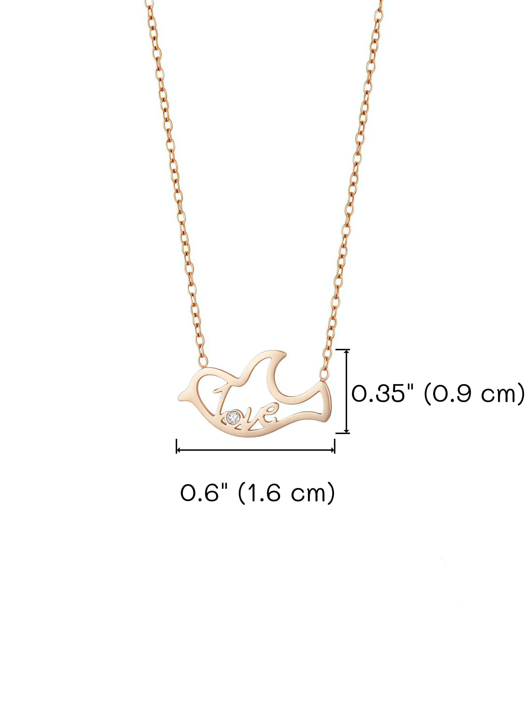 The "Soaring Love" Dove Pendant | Real Diamond & Stainless Steel Edition