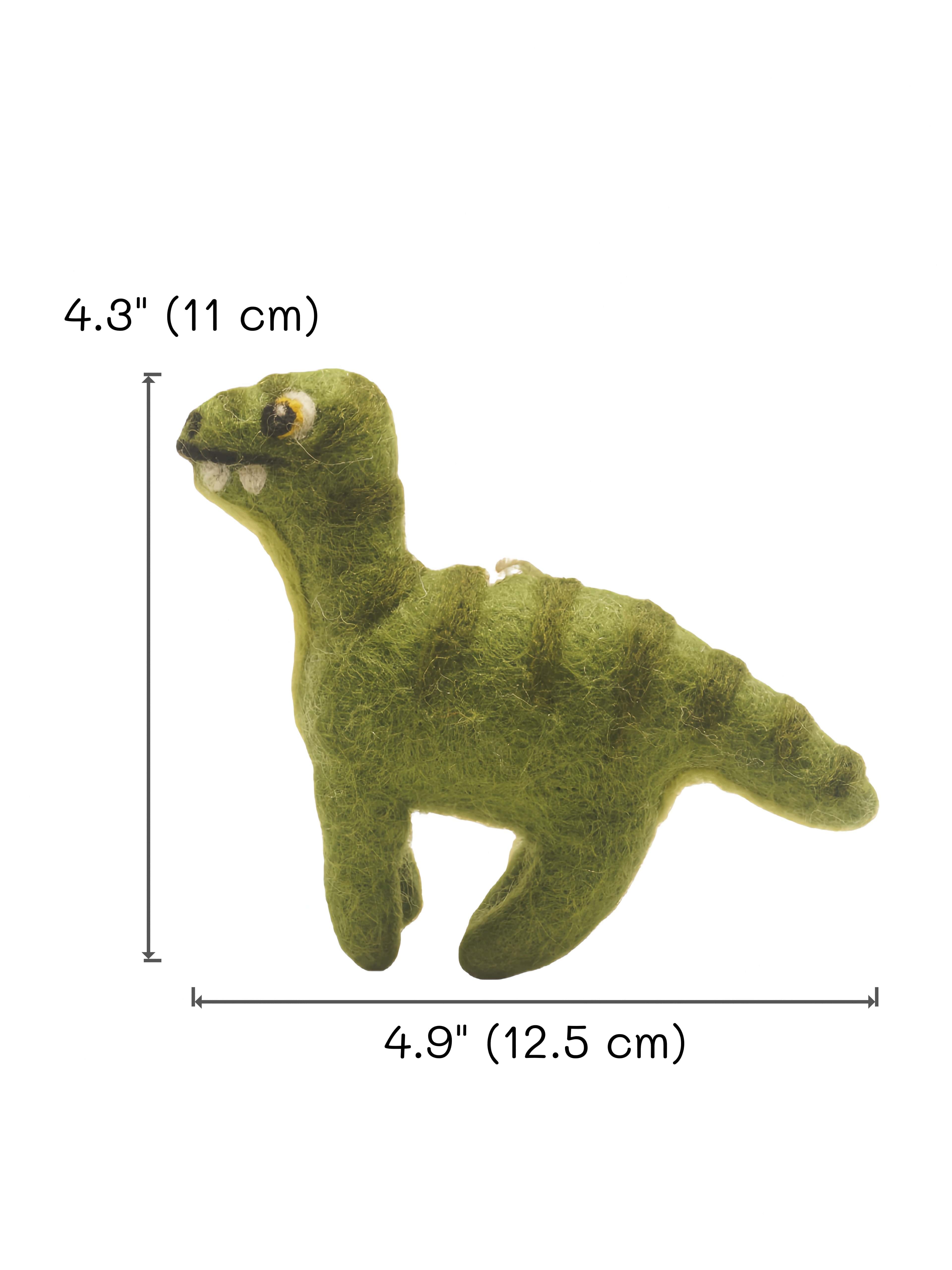 Artisanal Wool Felt Dinosaur Charm